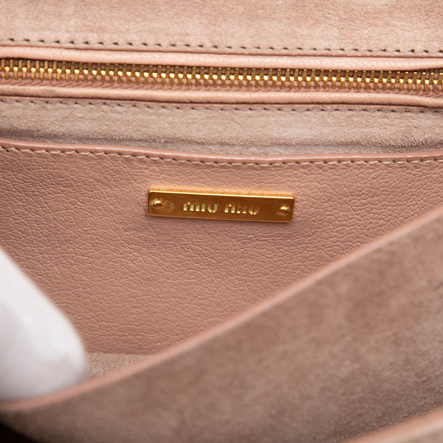 Miu Miu Bicolor Goatskin Madras Crossbody