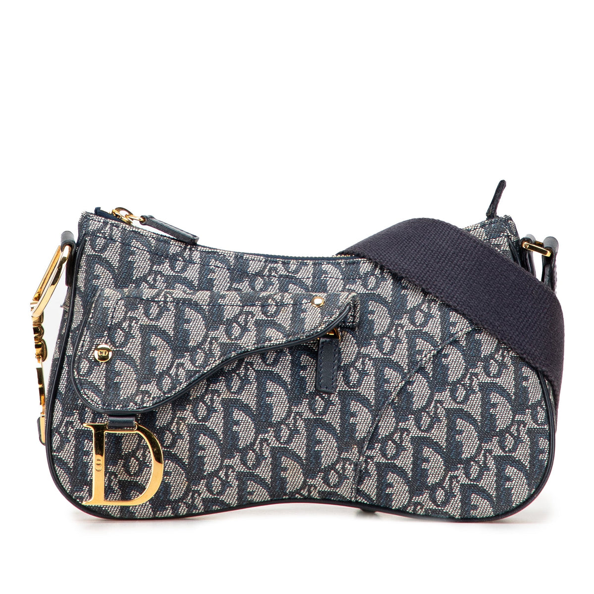 Dior Diorissimo Trotter Canvas Double Saddle Crossbody