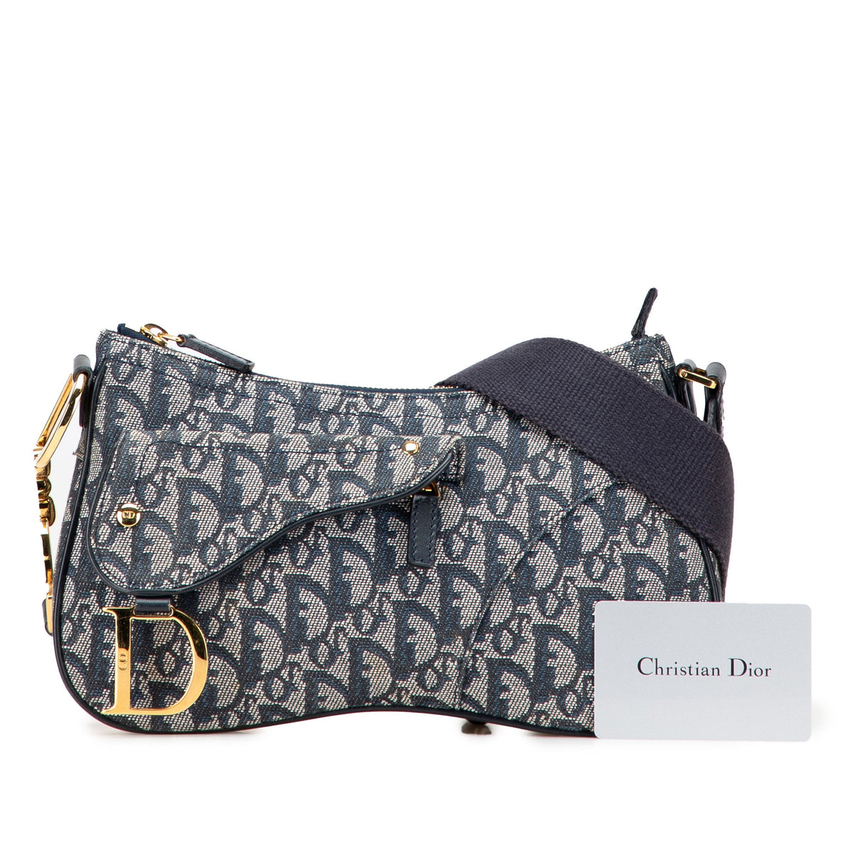 Dior Diorissimo Trotter Canvas Double Saddle Crossbody