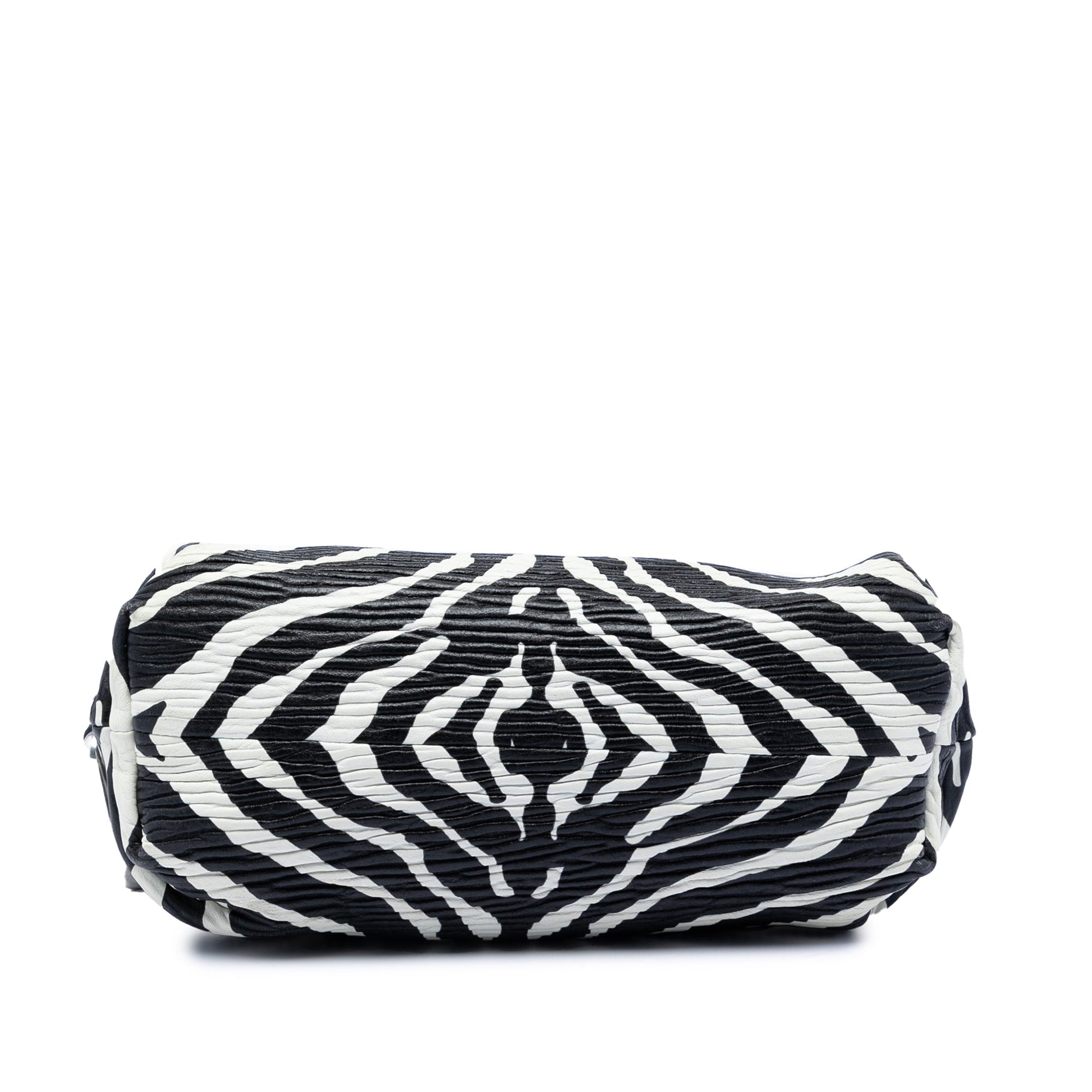 Bottega Veneta Textured Nappa Zebra Print Chain Pouch