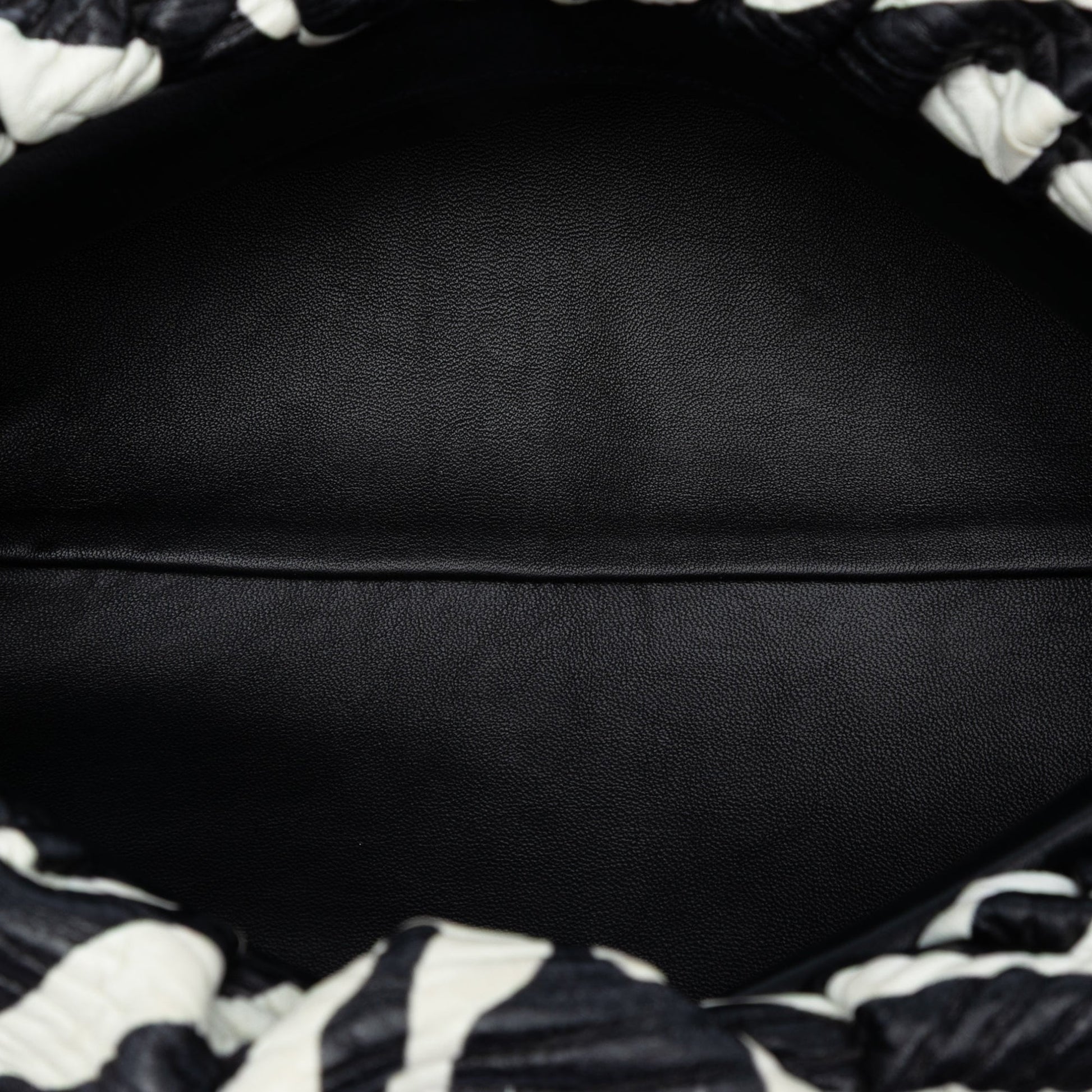 Bottega Veneta Textured Nappa Zebra Print Chain Pouch
