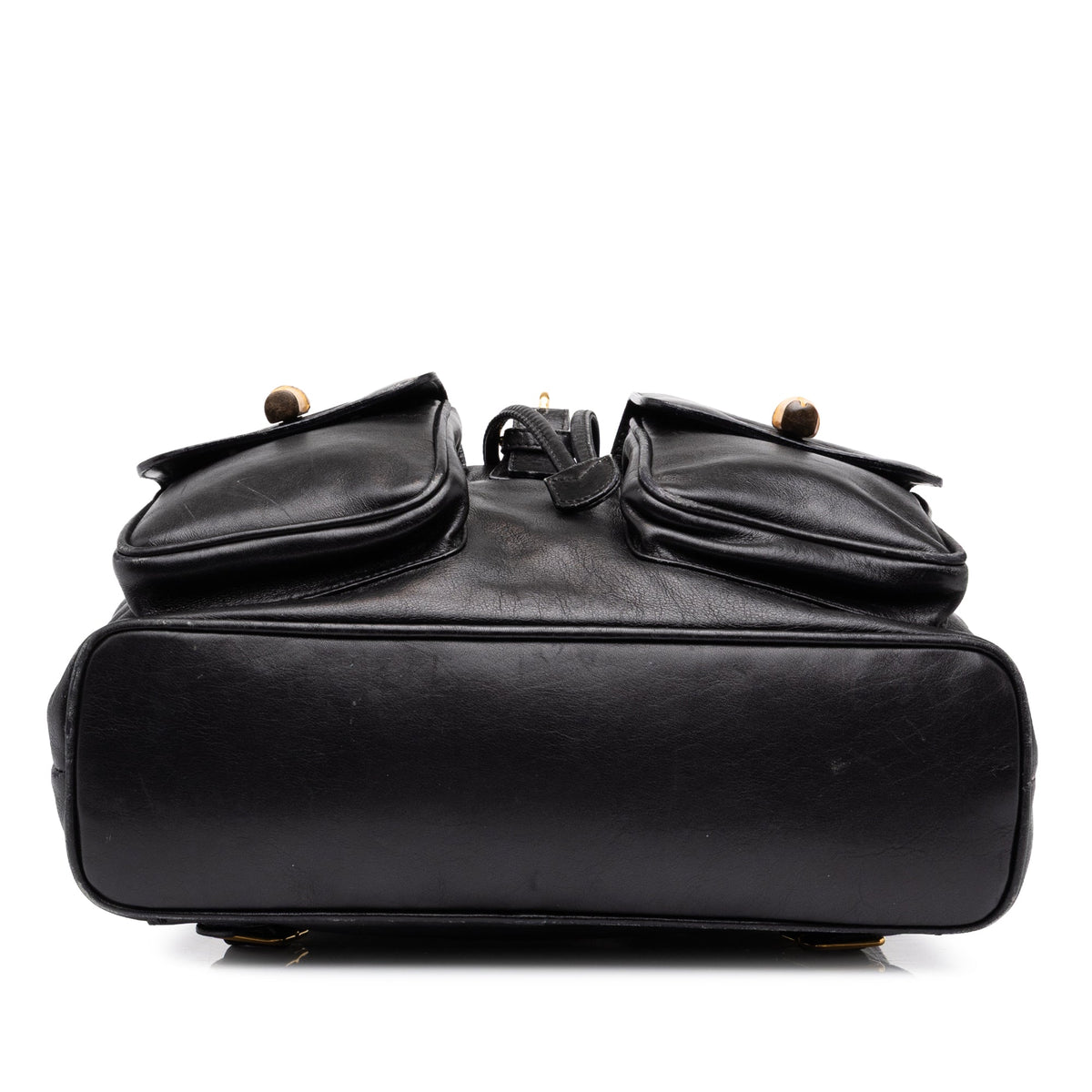 Gucci Large Calfskin Bamboo Drawstring Backpack