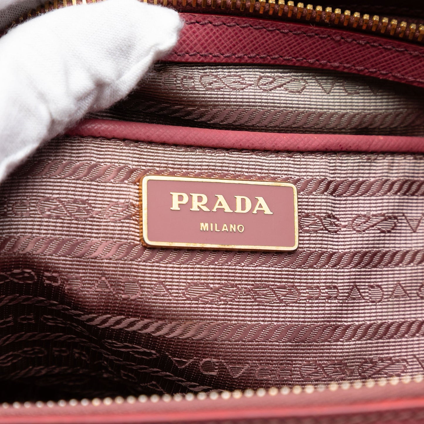 Prada Medium Saffiano Lux Galleria Double Zip Satchel