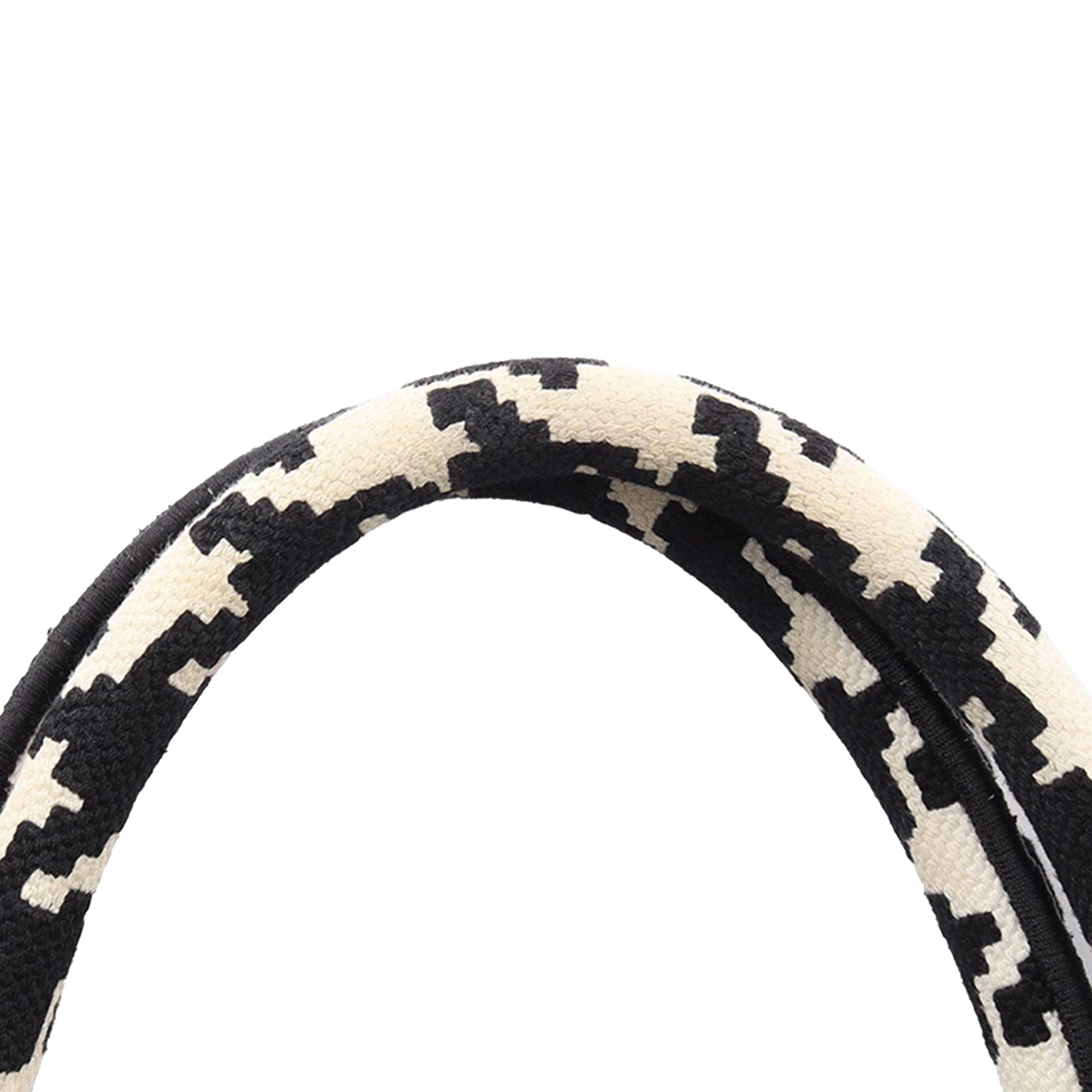 Dior Medium Canvas Houndstooth Embroidered Book Tote