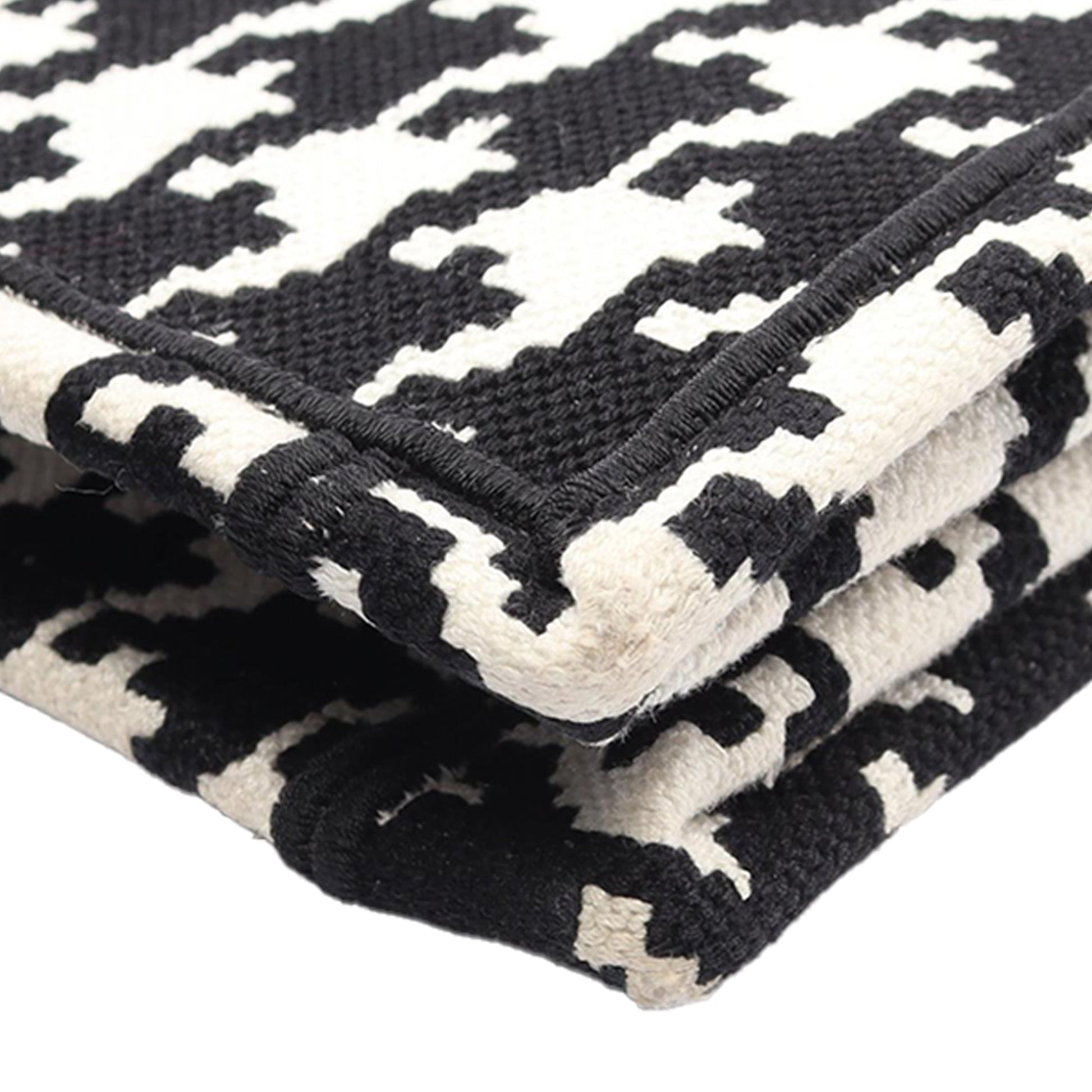 Dior Medium Canvas Houndstooth Embroidered Book Tote
