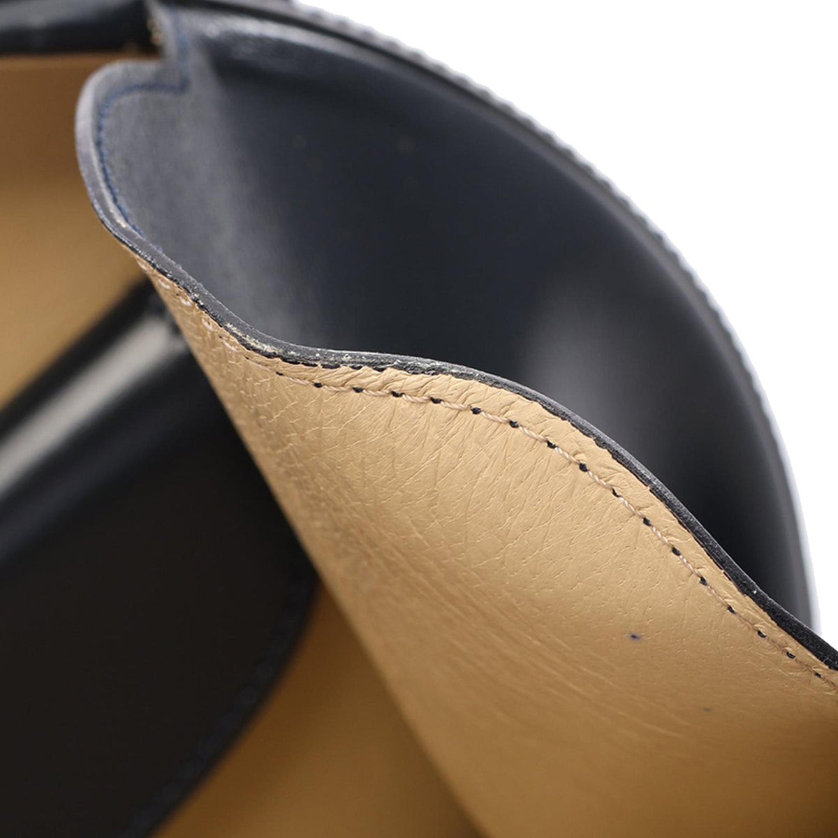 LOEWE Leather Anagram Round Handbag — Blue