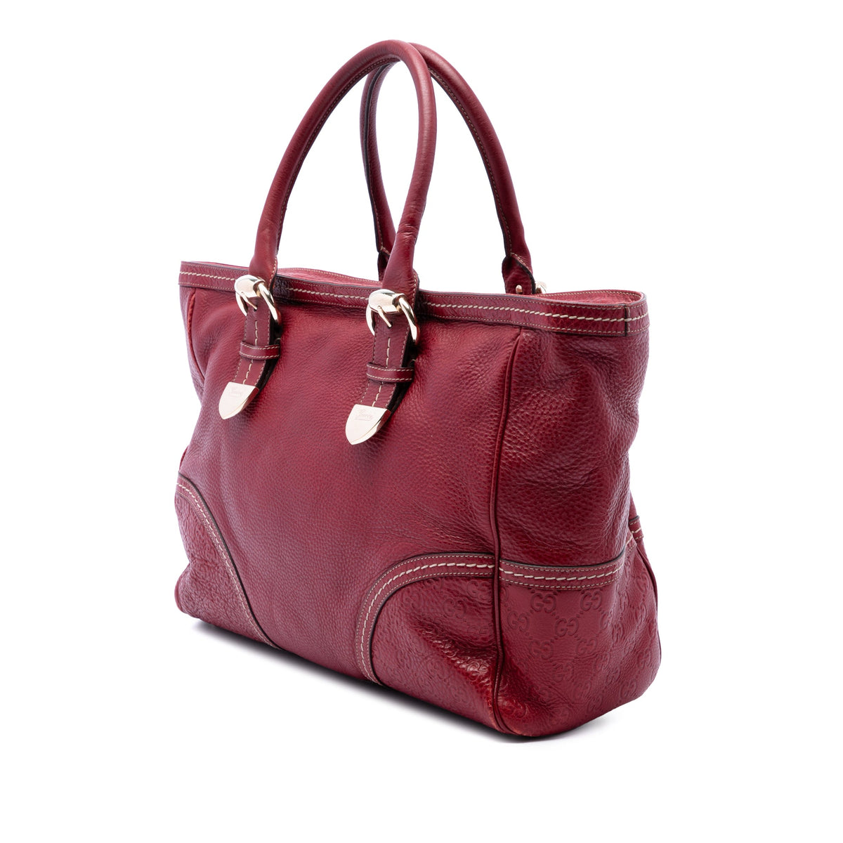 Gucci Guccissima Trimmed Calfskin Signoria Tote