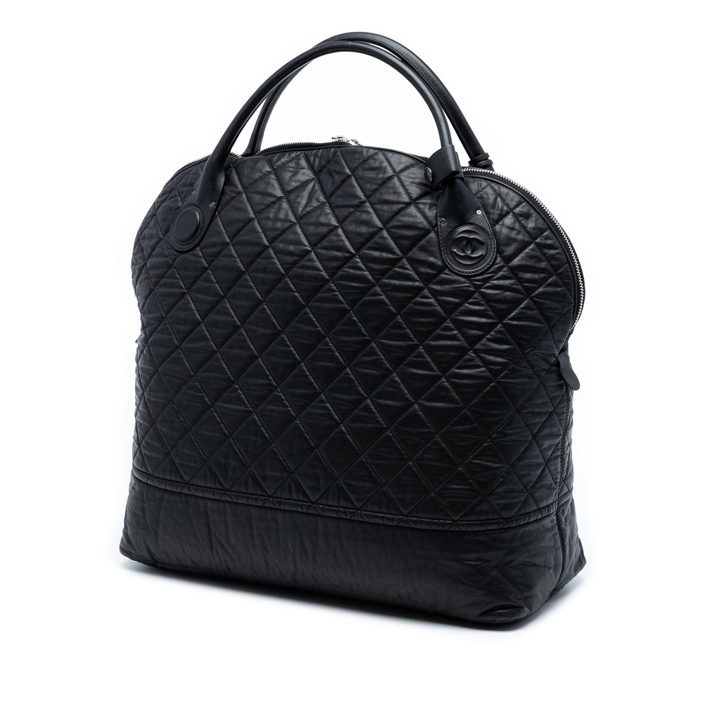 Chanel XL Quilted Coated Canvas Horizontal Sport Weekender