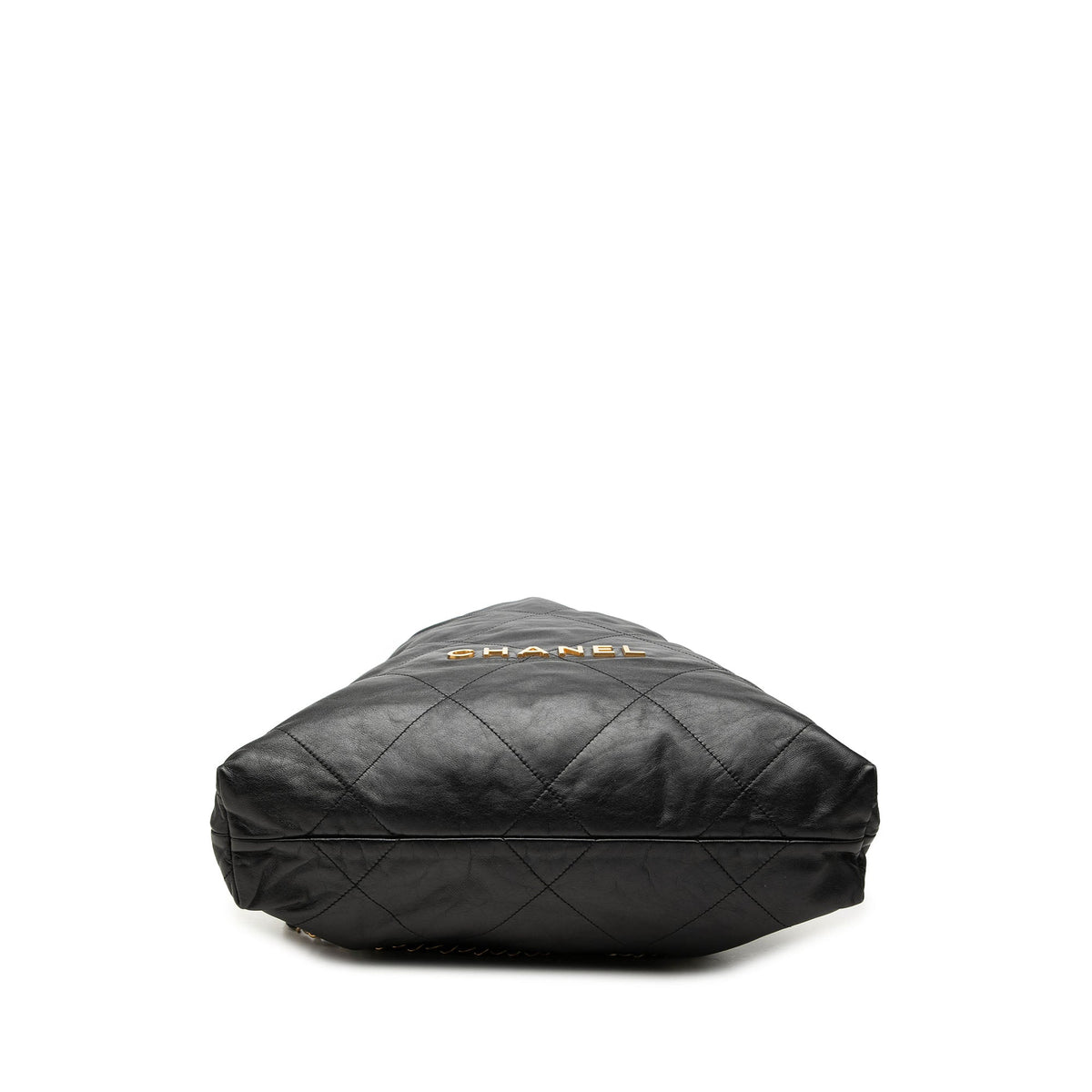 Chanel Large Quilted Shiny Calfskin 22 Backpack — Black