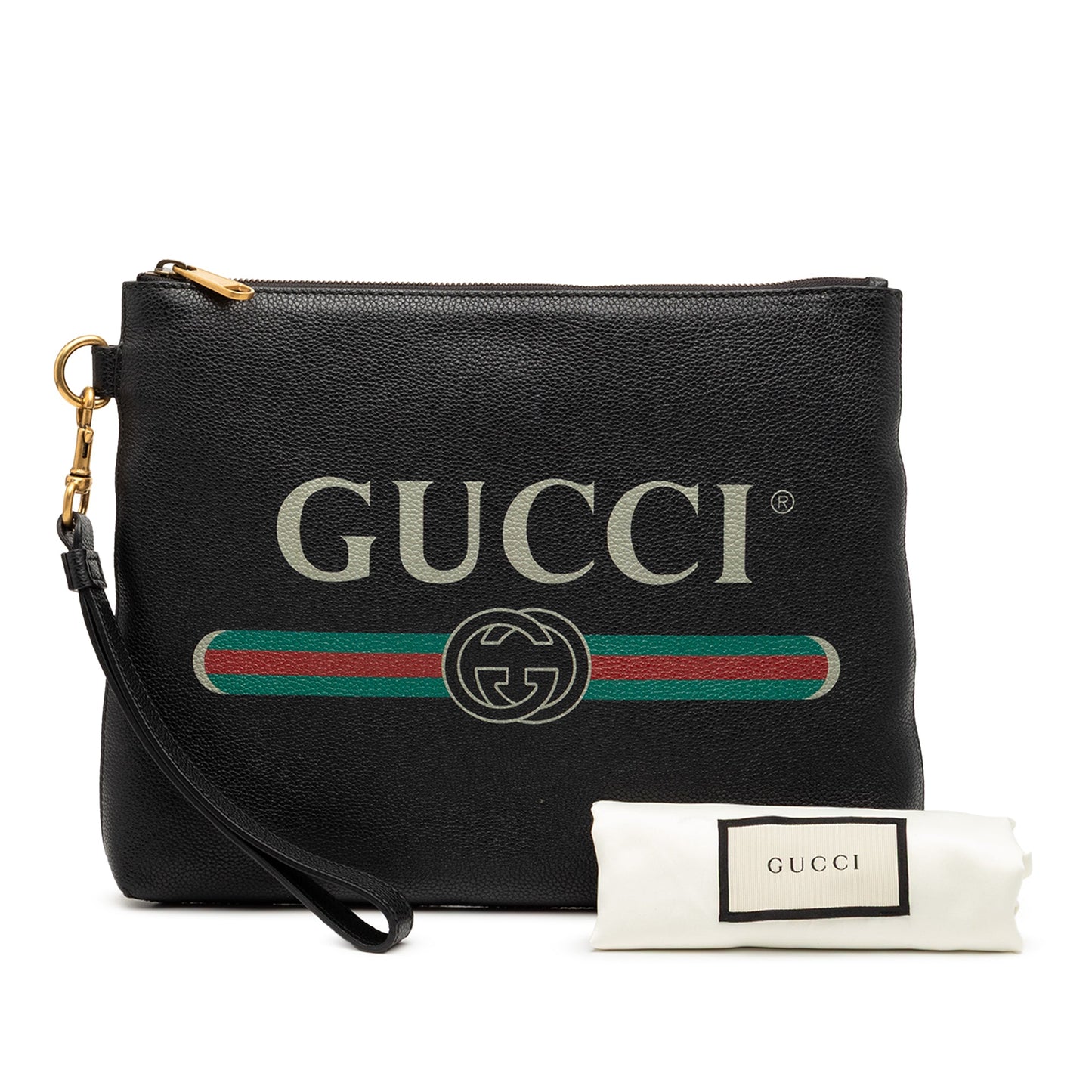 Gucci Leather Logo Clutch
