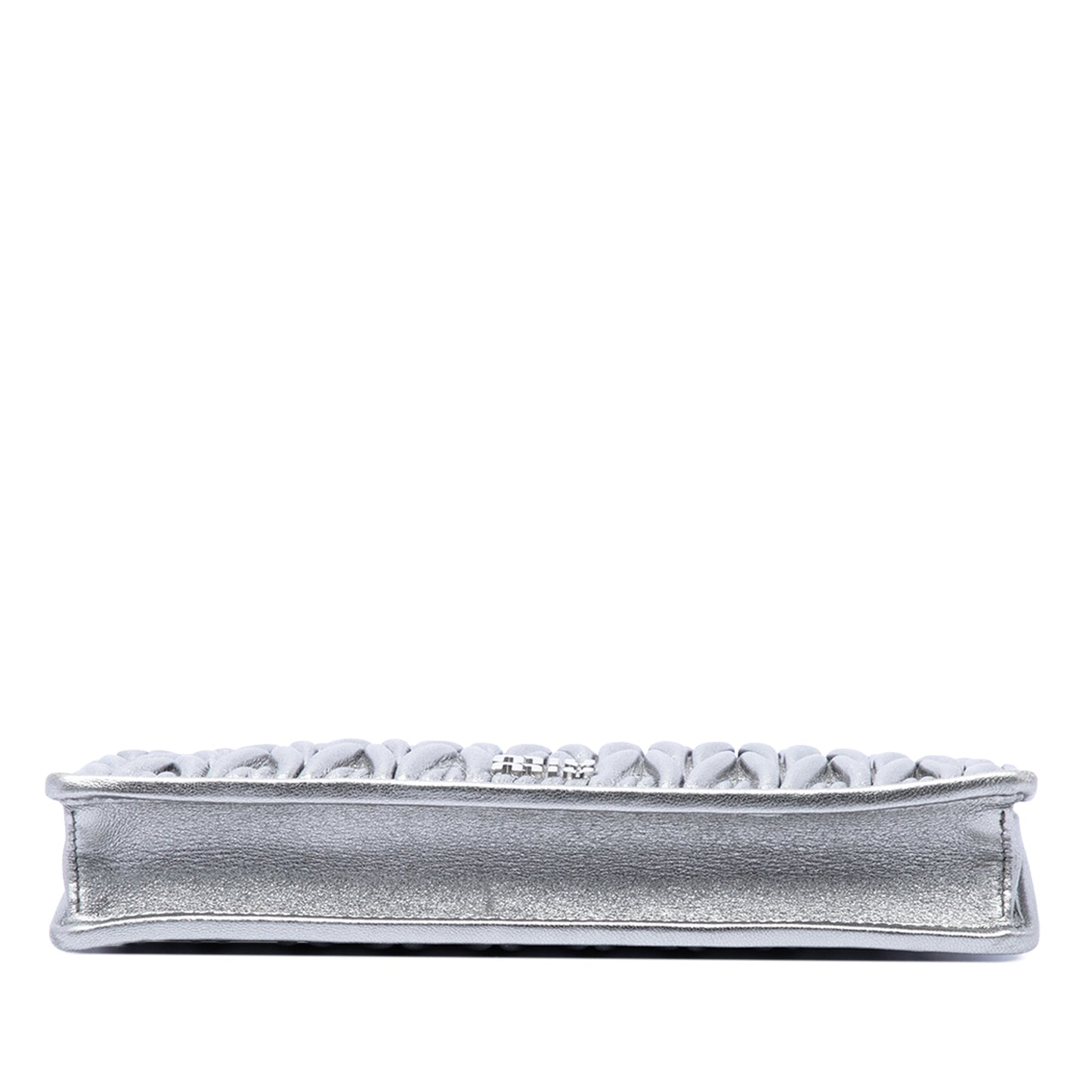 Miu Miu Metallic Matelasse Nappa Wristlet Clutch