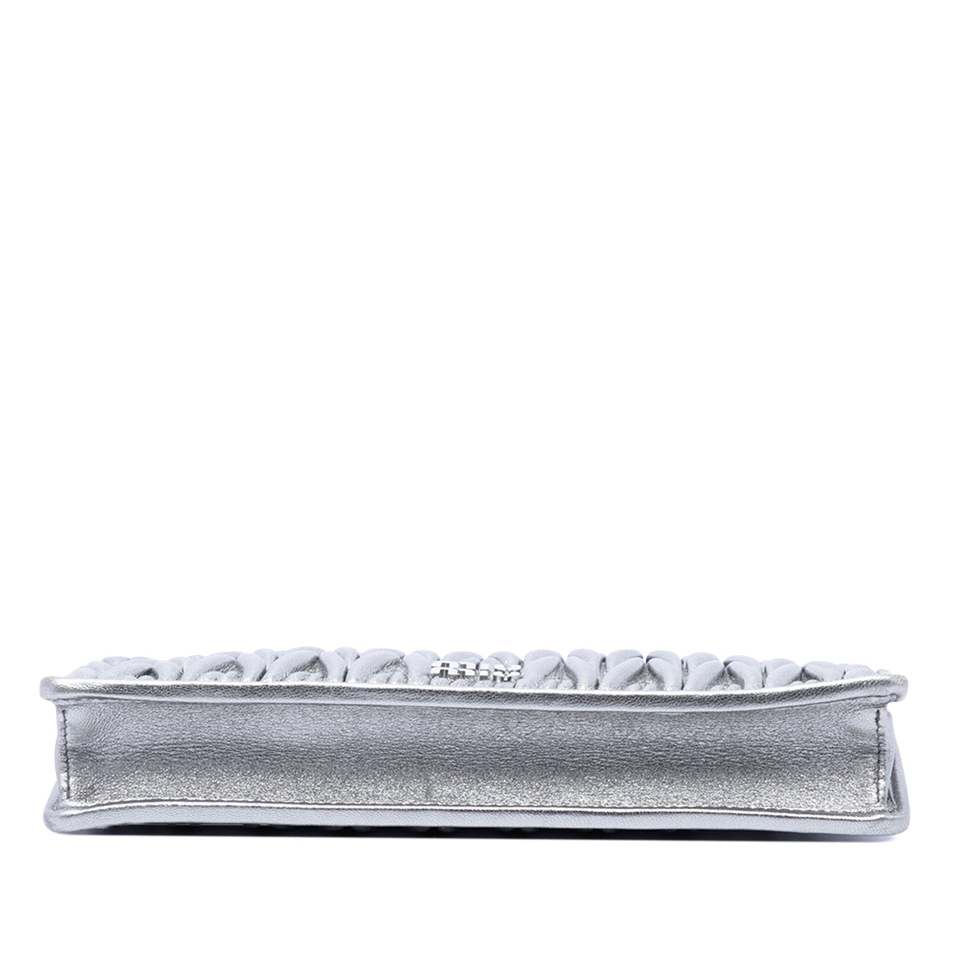 Miu Miu Metallic Matelasse Nappa Wristlet Clutch