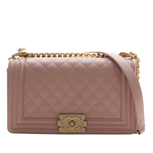 Chanel Old Medium Quilted Caviar Boy Flap