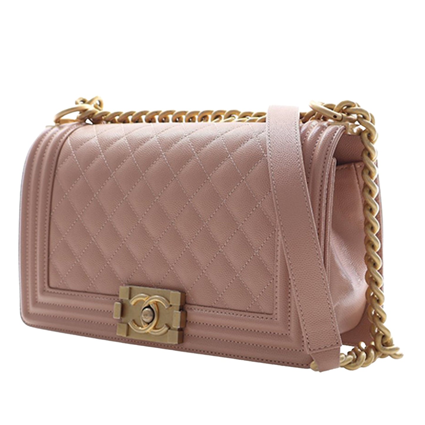 Chanel Old Medium Quilted Caviar Boy Flap