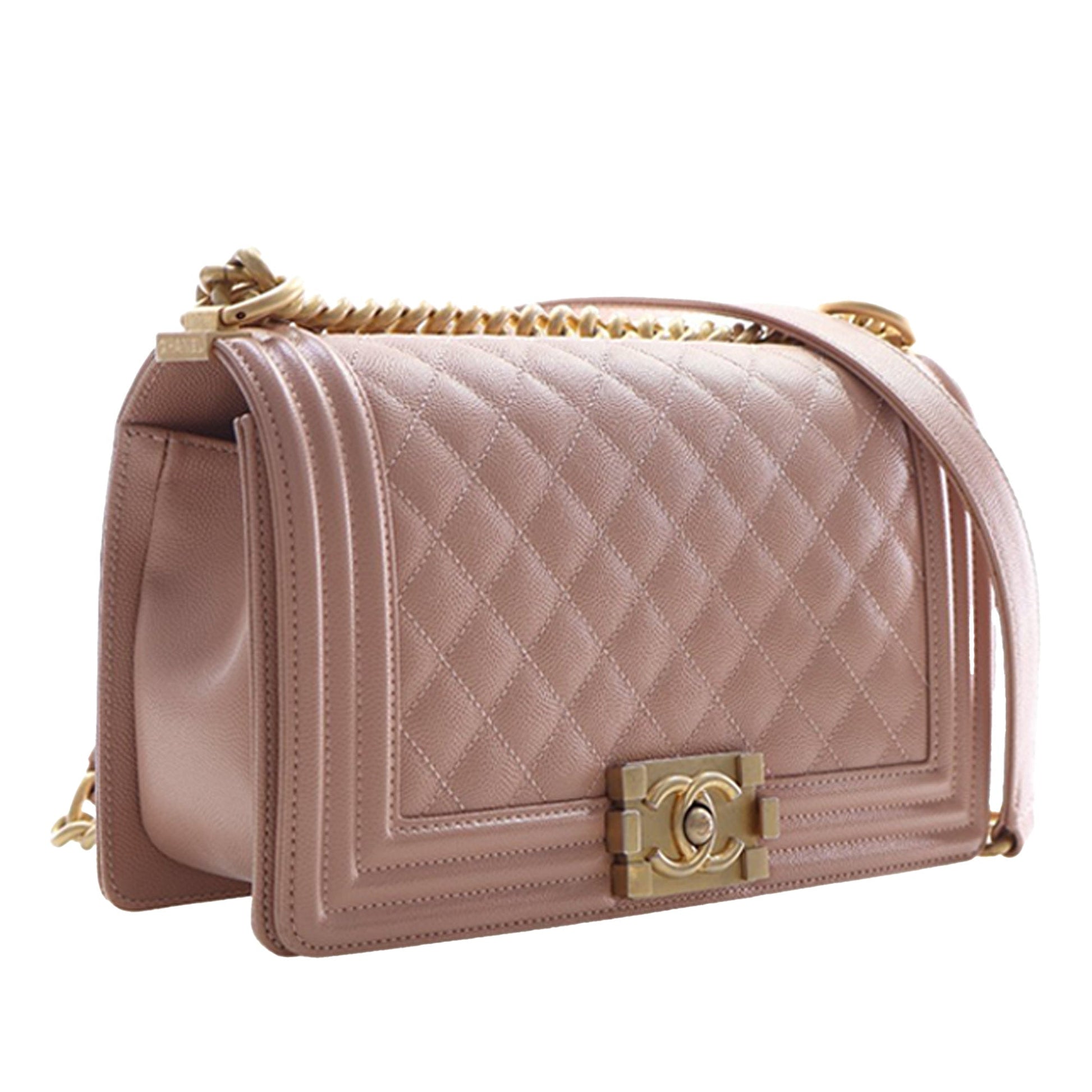 Chanel Old Medium Quilted Caviar Boy Flap