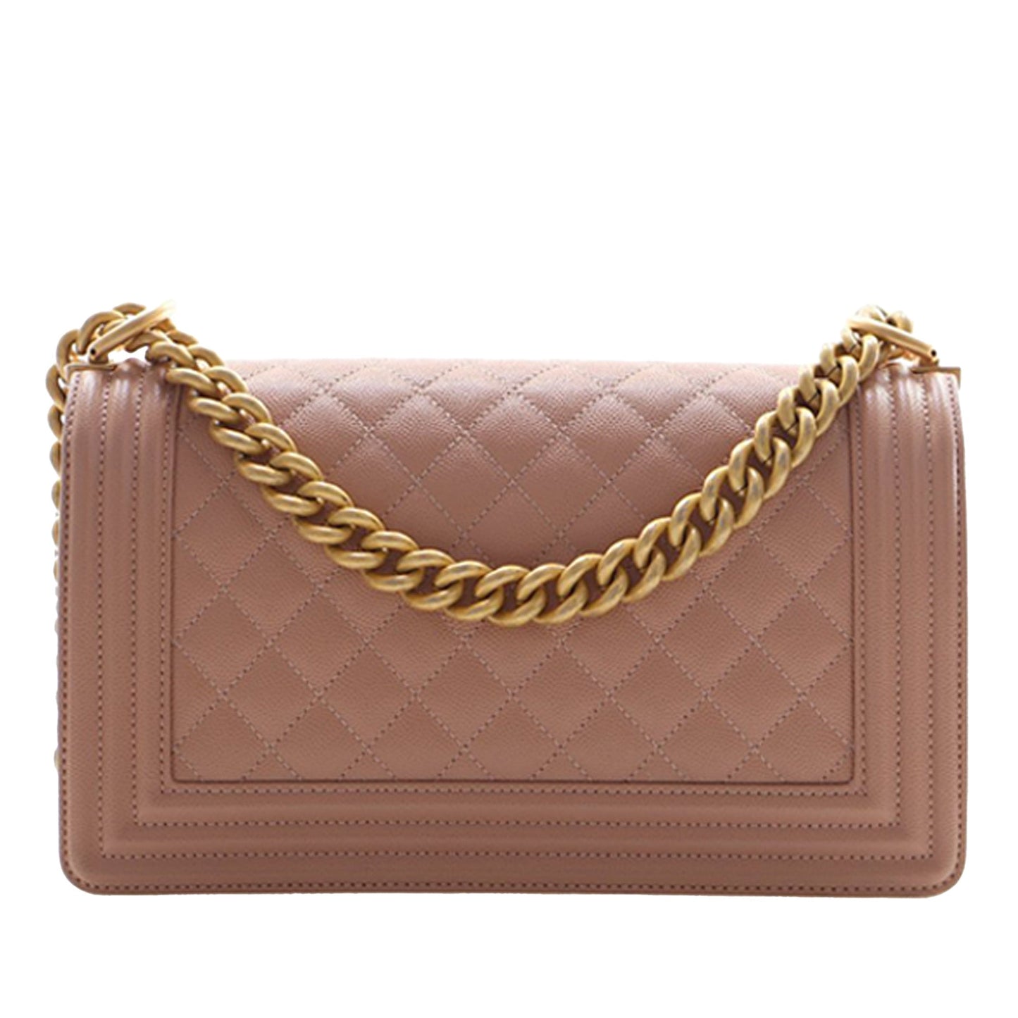 Chanel Old Medium Quilted Caviar Boy Flap