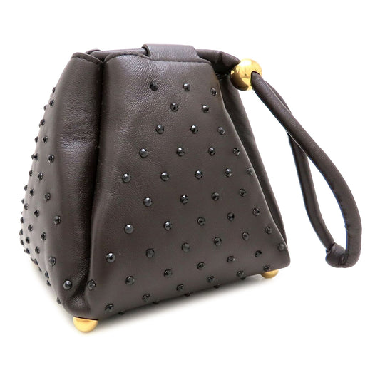 Bottega Veneta Crystal Embellished Lambskin Square Puffy Bag