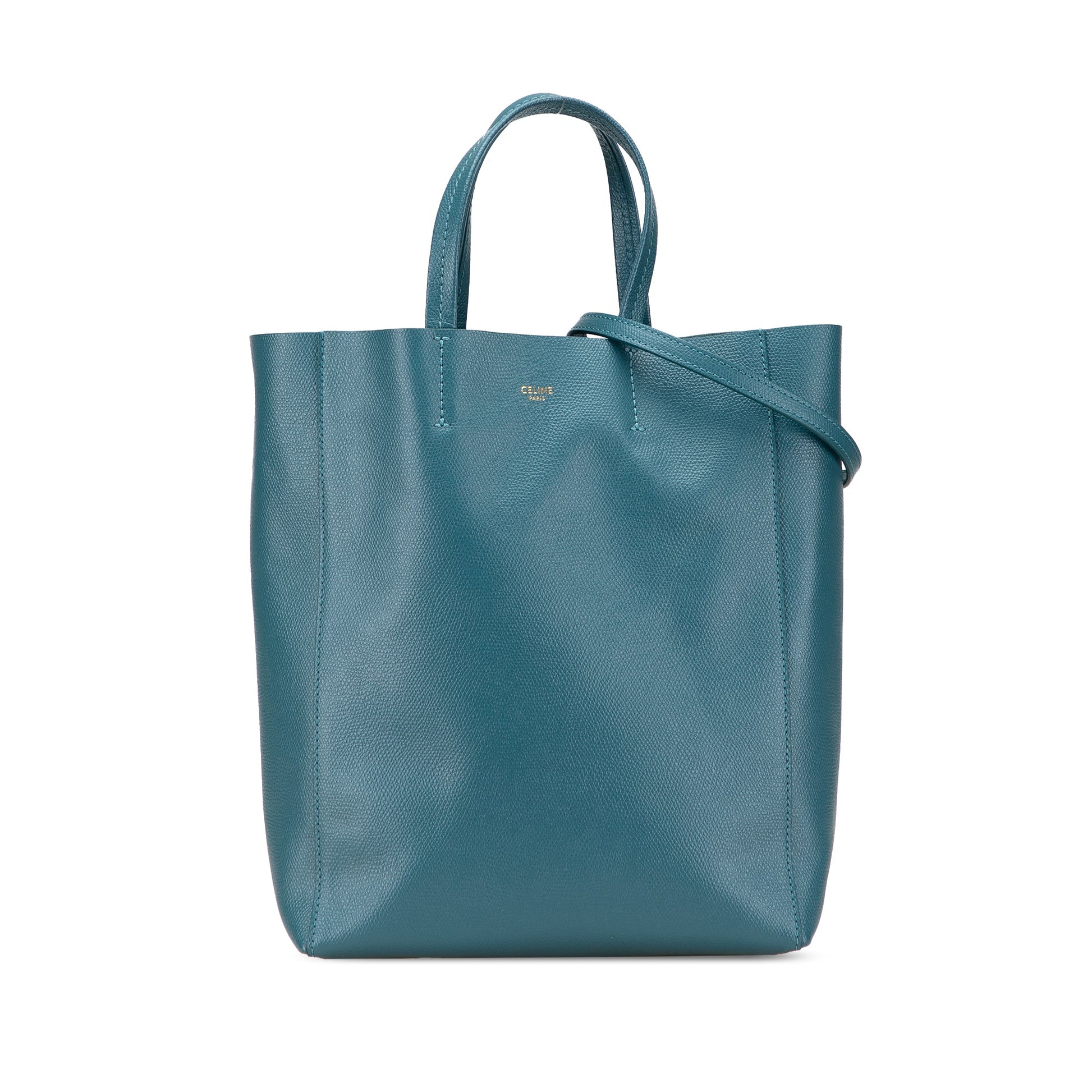 Celine Small Grained Calfskin Vertical Cabas Satchel