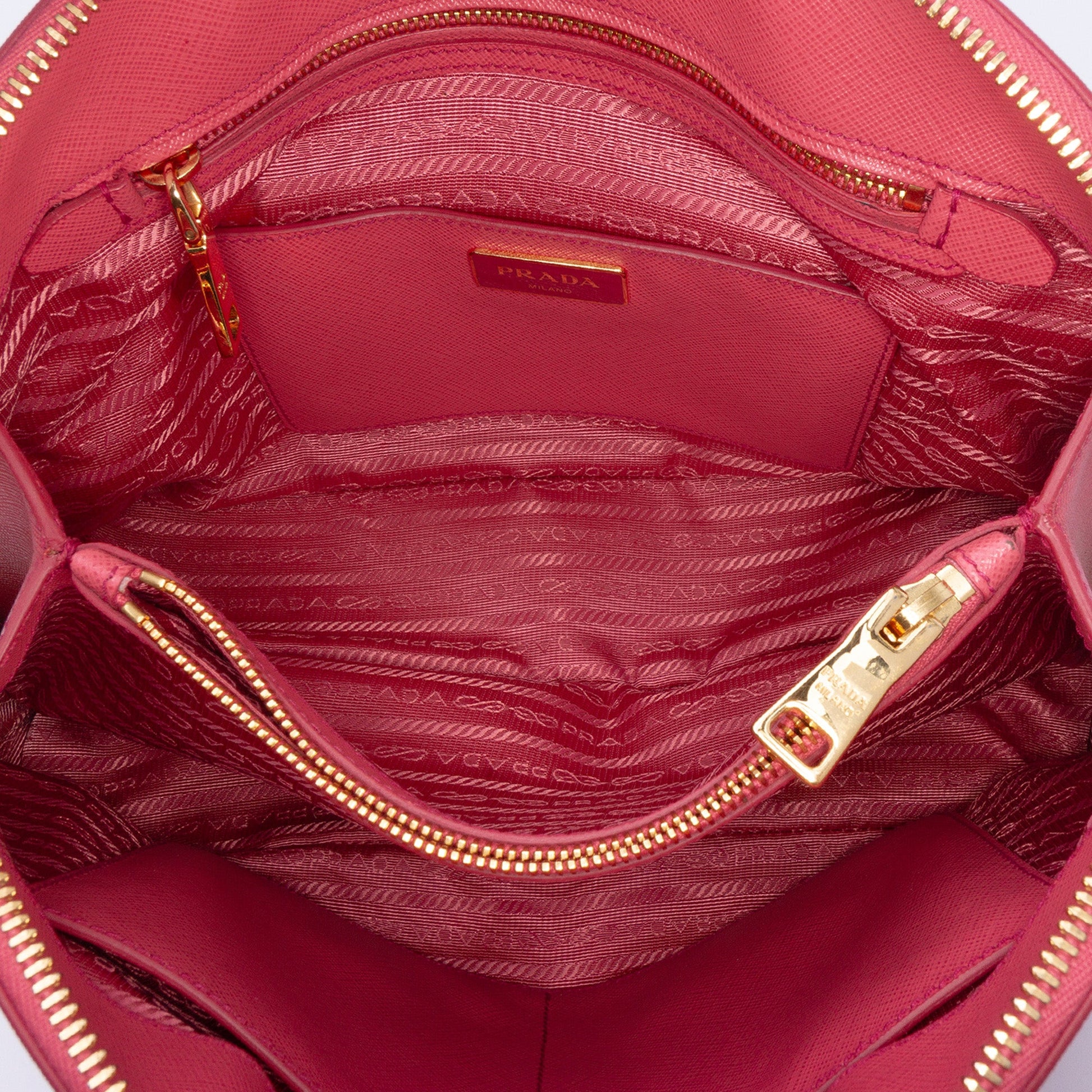 Prada Medium Saffiano Lux Promenade Satchel