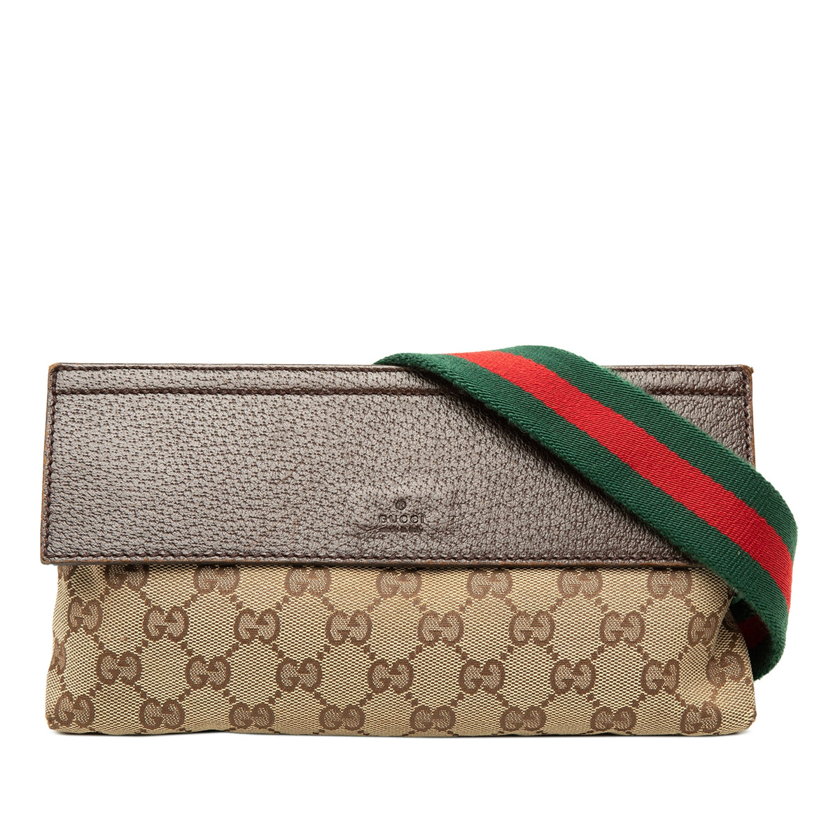 Gucci GG Canvas Web Crossbody — Beige