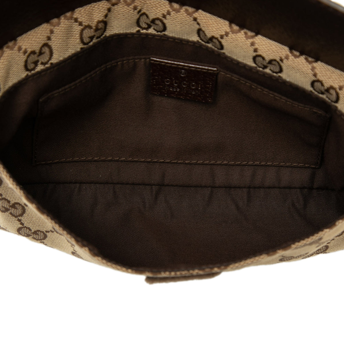 Gucci GG Canvas Web Crossbody — Beige