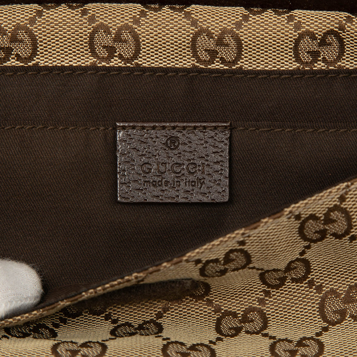 Gucci GG Canvas Web Crossbody — Beige