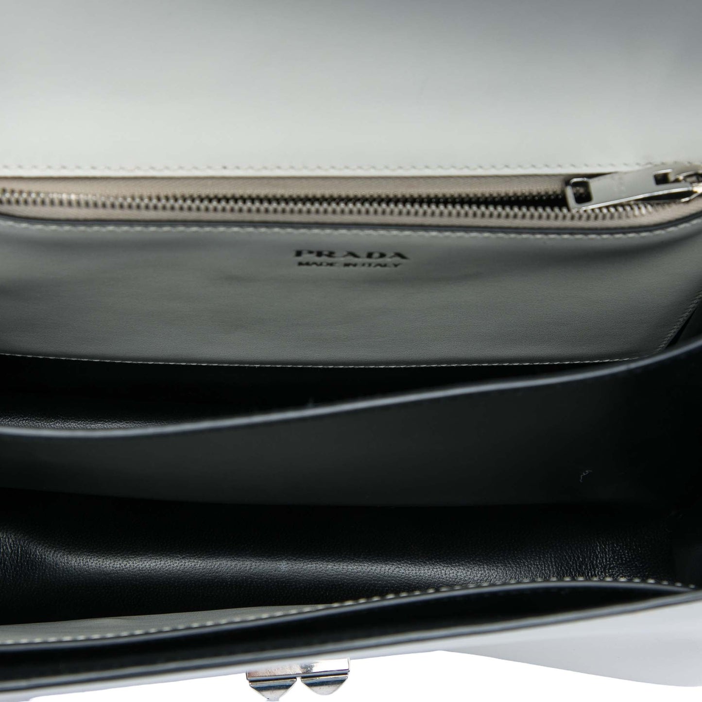Prada City Calf and Saffiano Studded Elektra Satchel