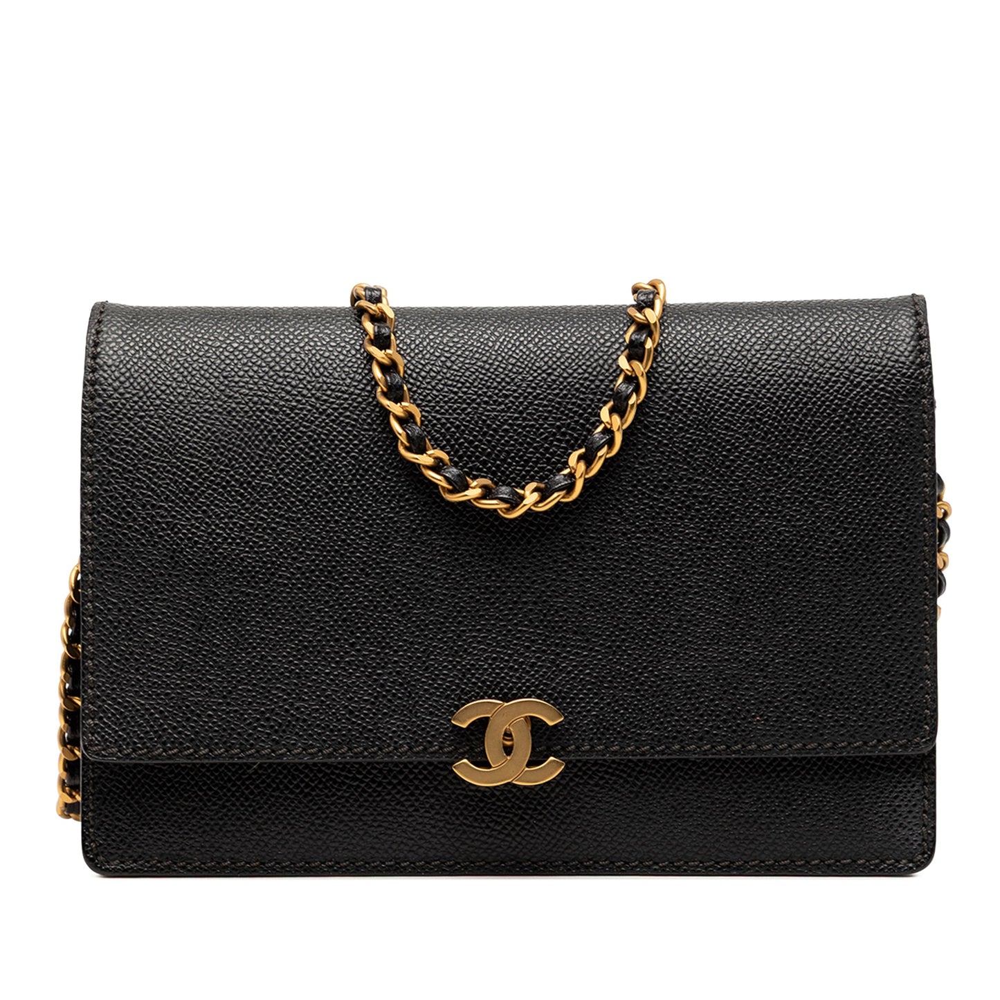 Chanel CC Grained Calfskin Wallet on Chain