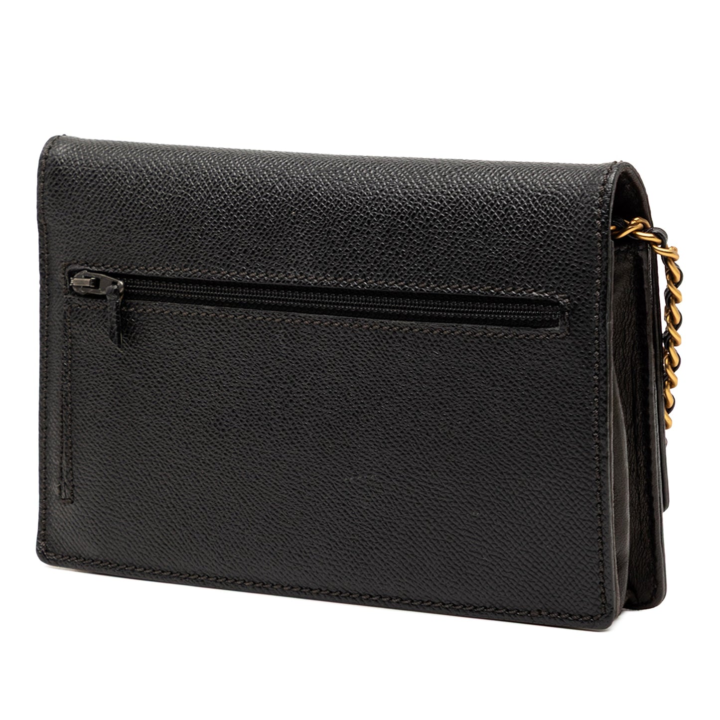 Chanel CC Grained Calfskin Wallet on Chain