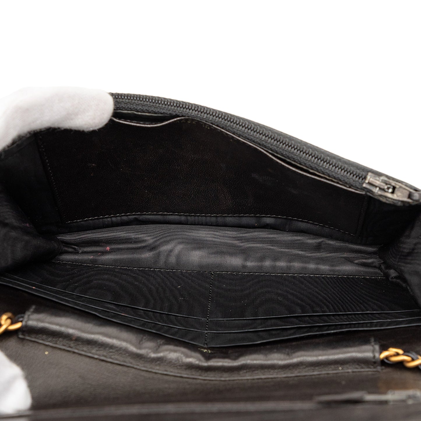 Chanel CC Grained Calfskin Wallet on Chain