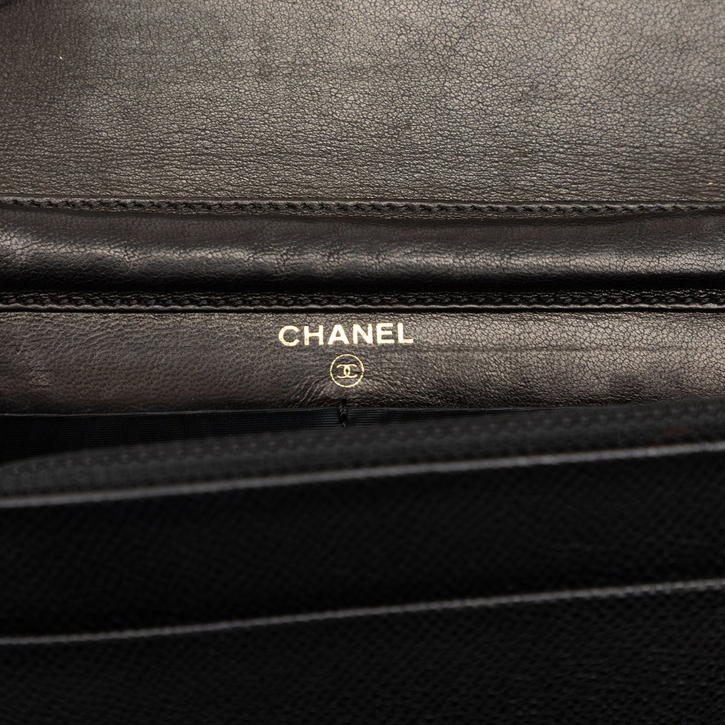 Chanel CC Grained Calfskin Wallet on Chain