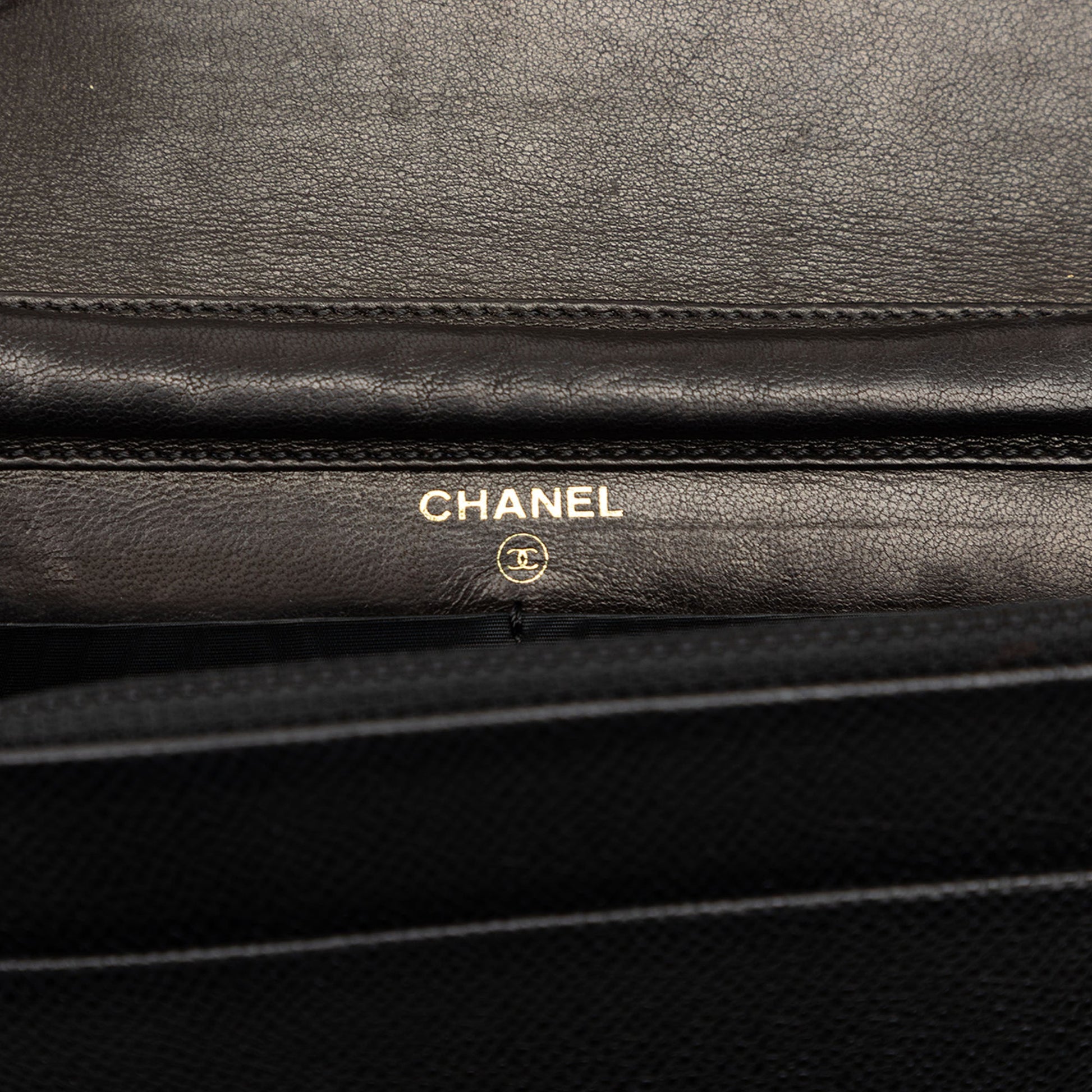 Chanel CC Grained Calfskin Wallet on Chain