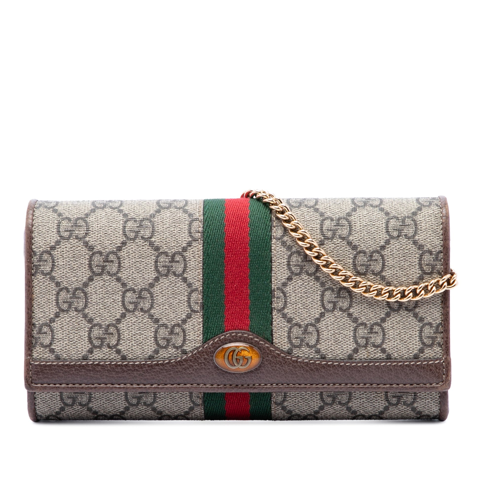 Gucci GG Supreme Web Ophidia Wallet on Chain