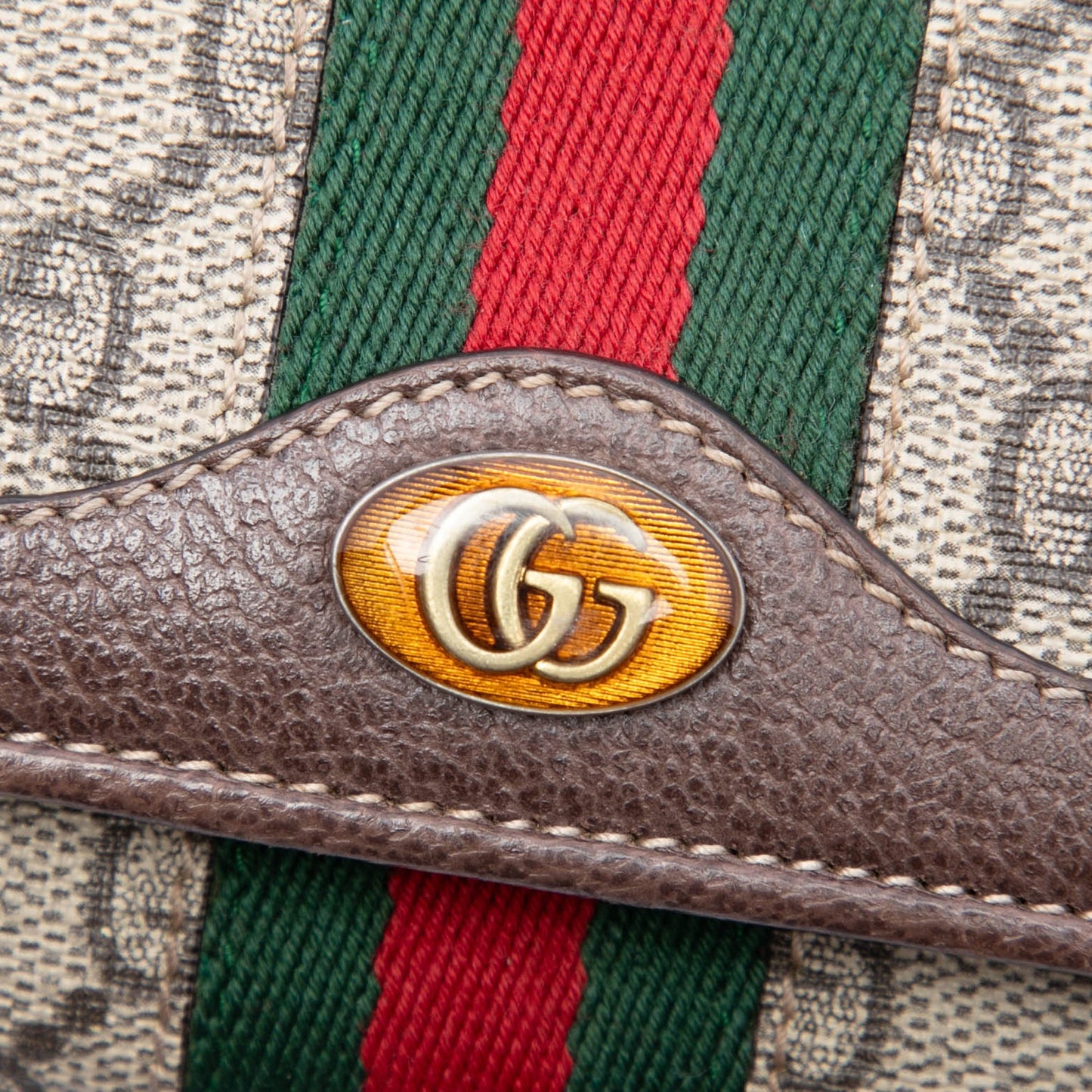 Gucci GG Supreme Web Ophidia Wallet on Chain