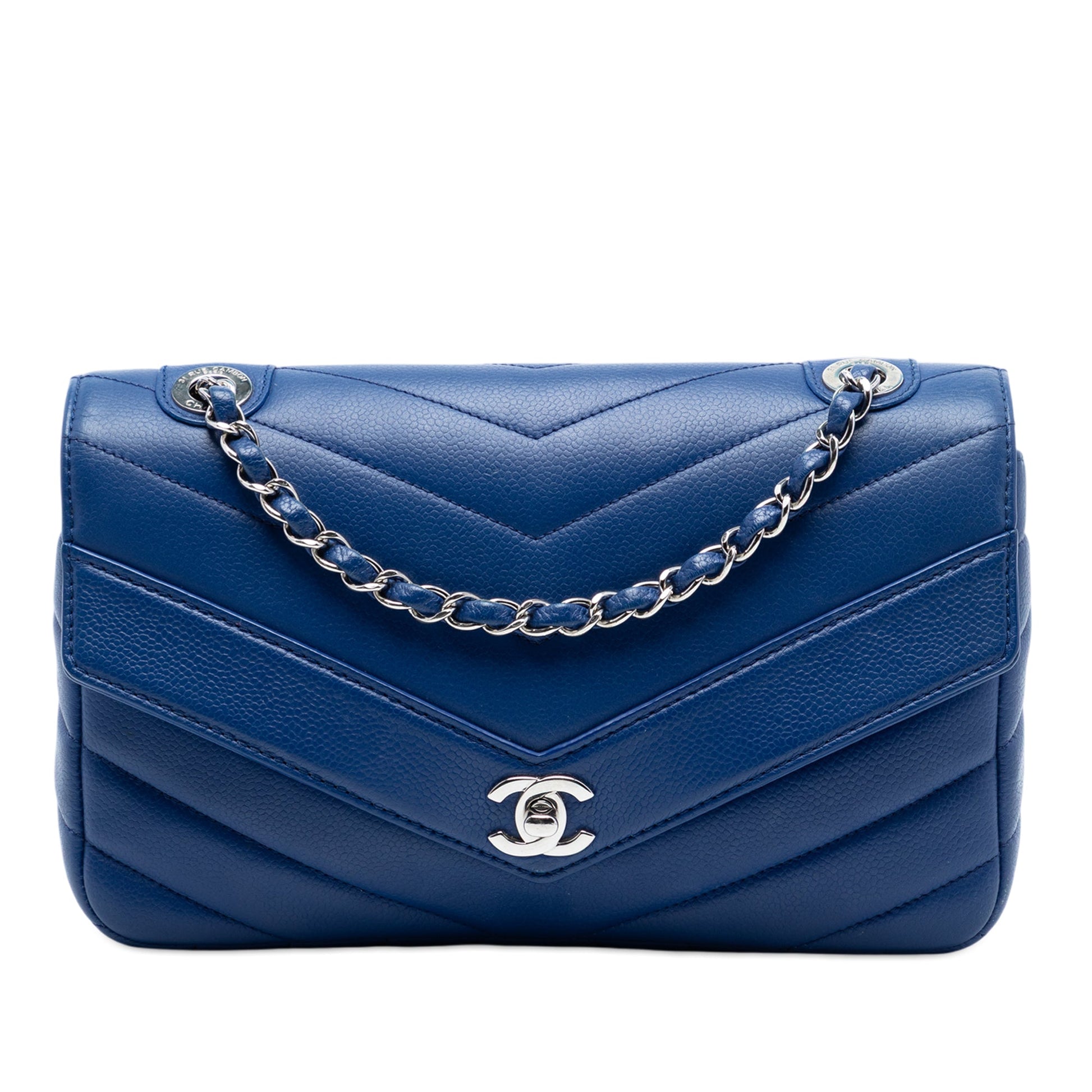 Chanel Medium Chevron Caviar Data Center Envelope Flap
