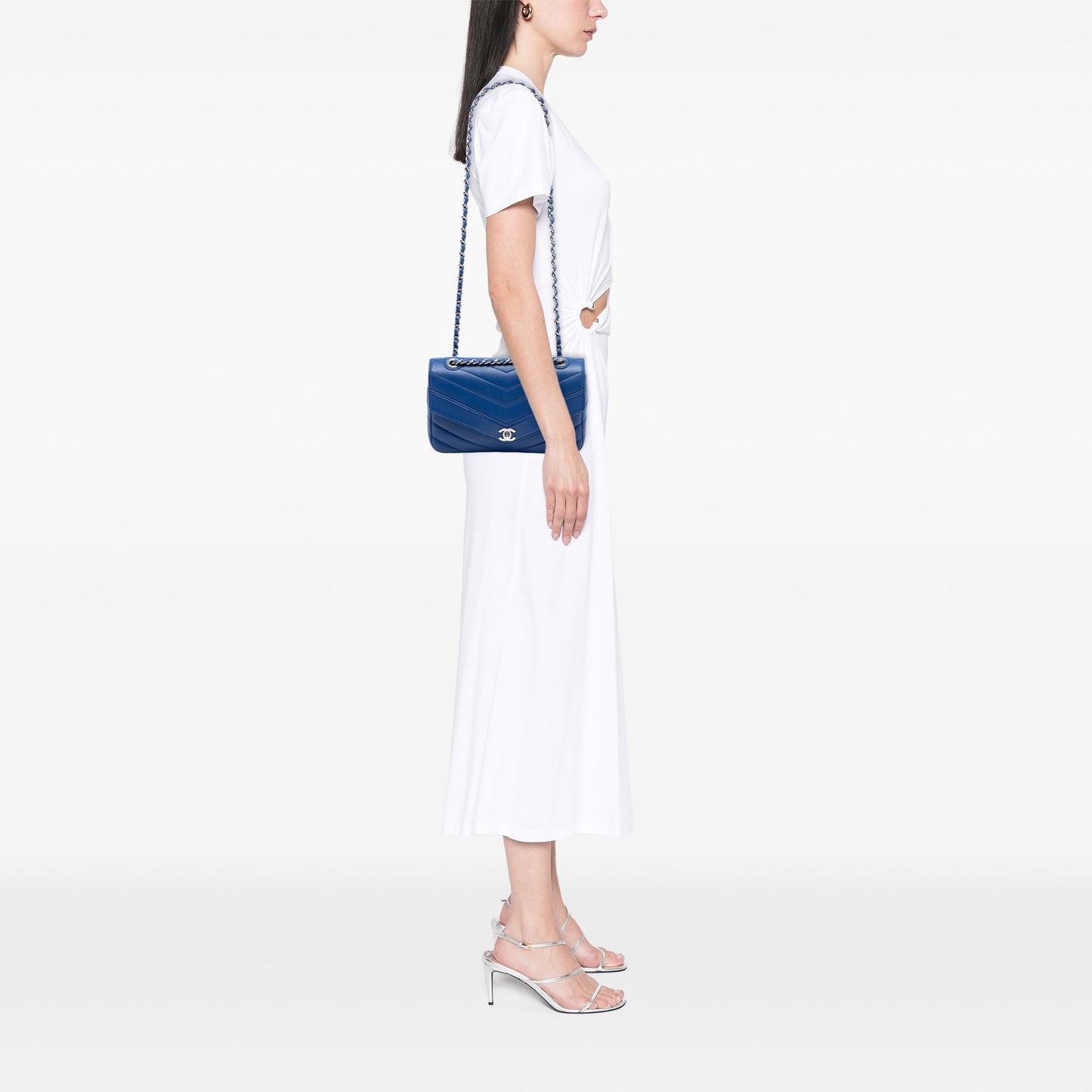 Chanel Medium Chevron Caviar Data Center Envelope Flap