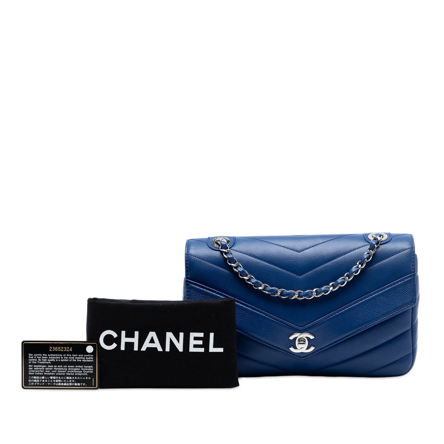 Chanel Medium Chevron Caviar Data Center Envelope Flap