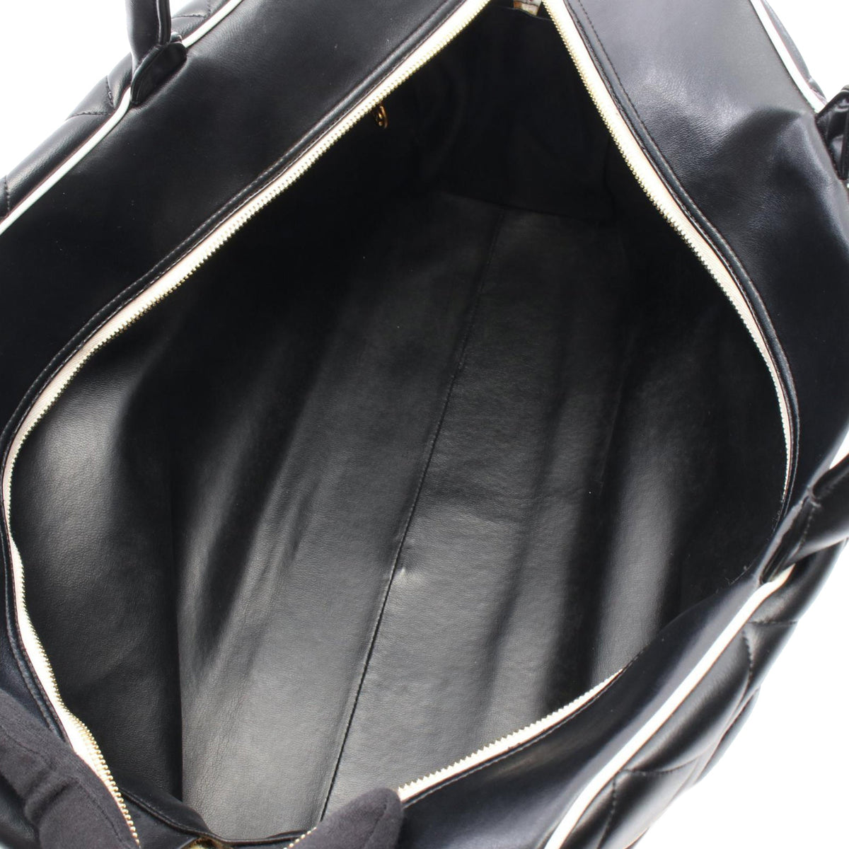 Chanel Quilted Calfskin Logo Bowler Weekend Bag
