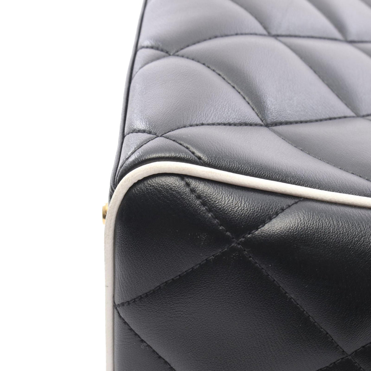 Chanel Quilted Calfskin Logo Bowler Weekend Bag
