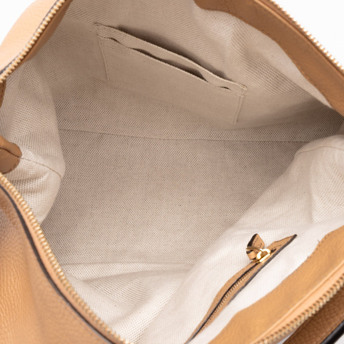 Gucci Large Pebbled Calfskin Soho Convertible Hobo — Beige