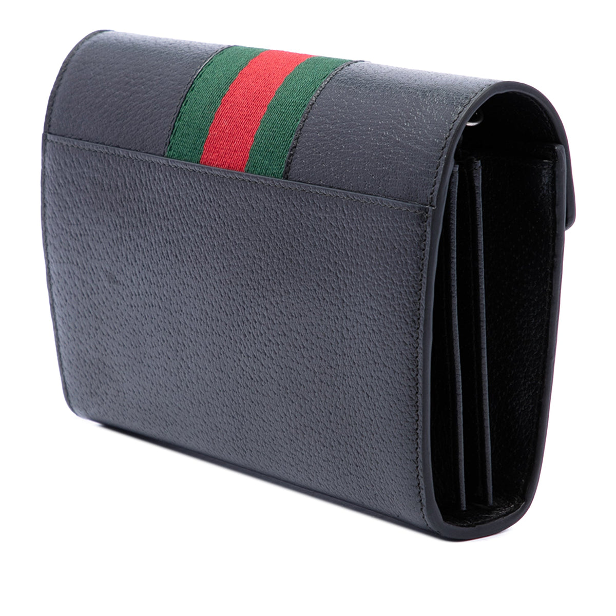 Gucci Mini Calfskin Dionysus Web Wallet On Chain — Black