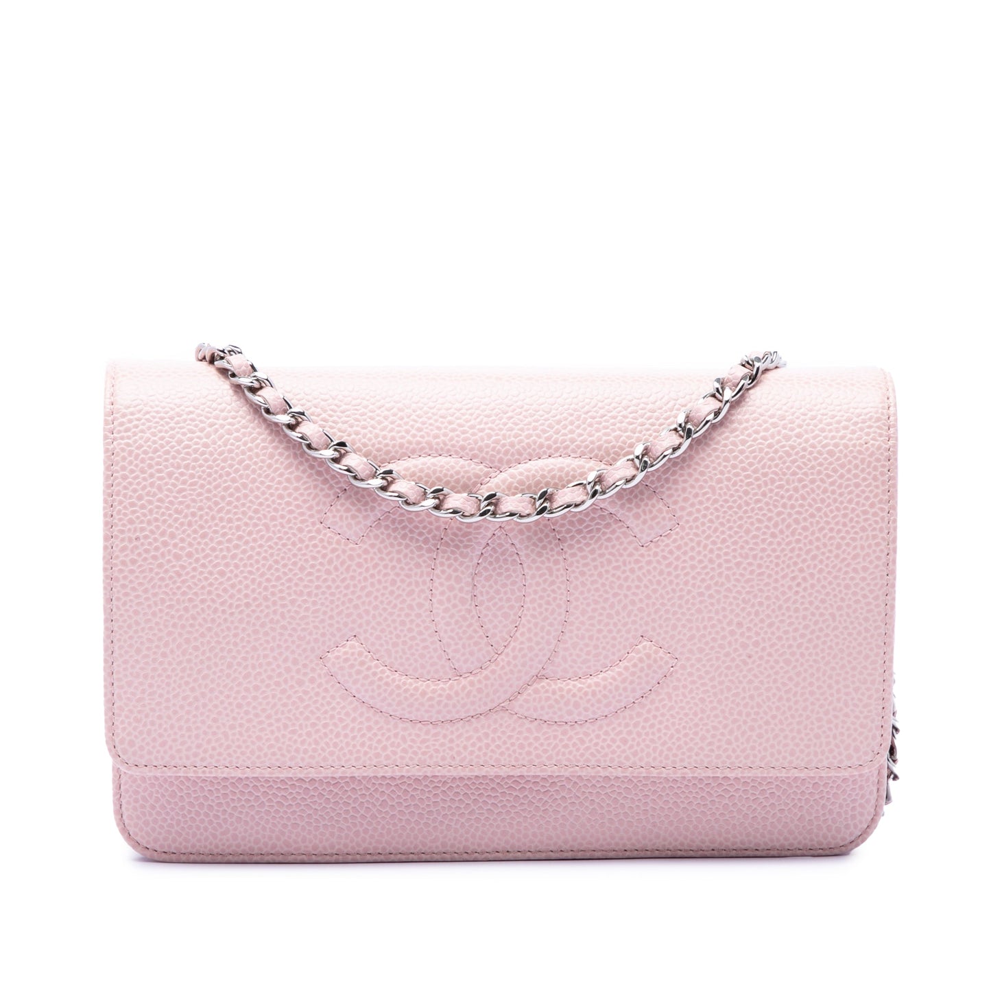 Chanel CC Caviar Wallet On Chain