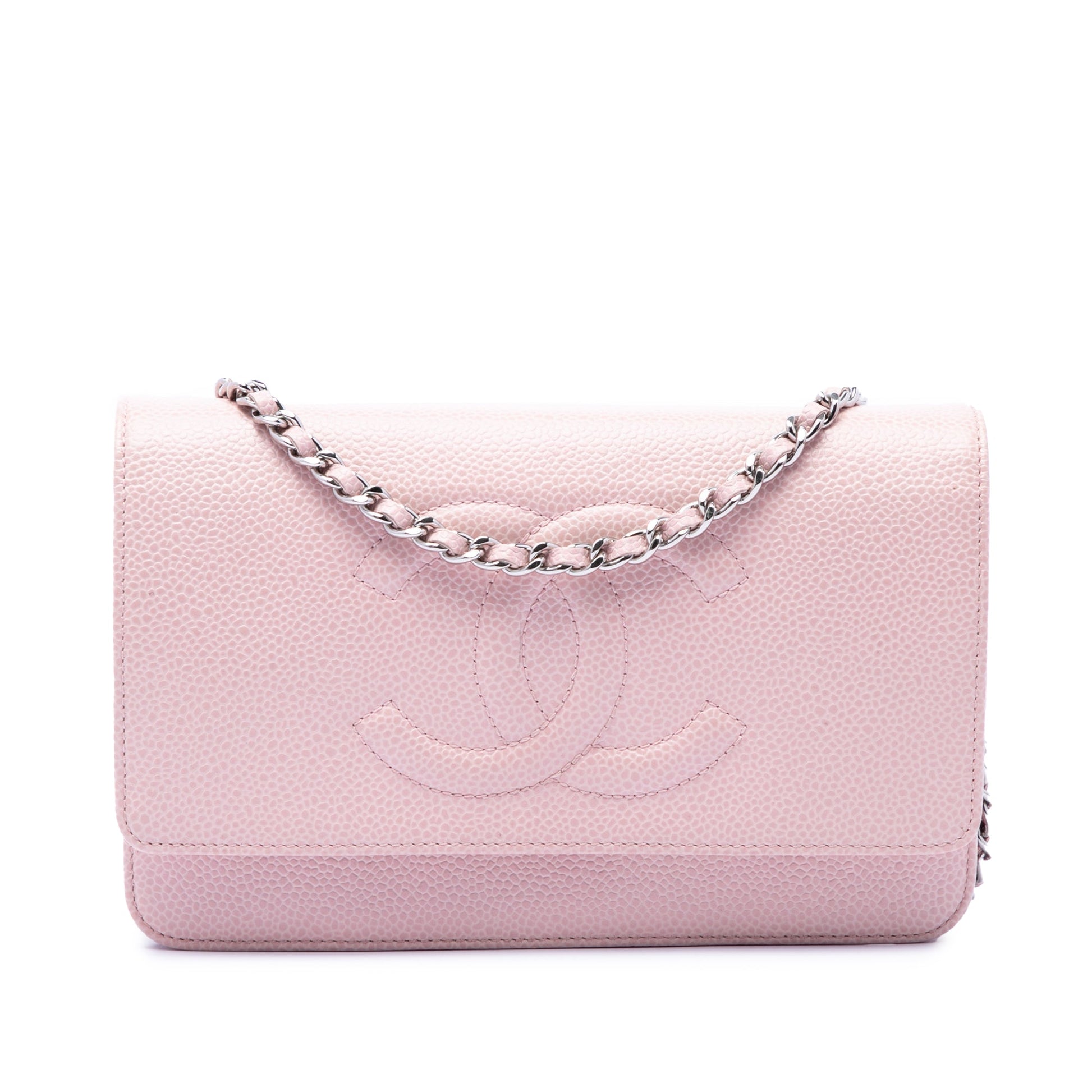 Chanel CC Caviar Wallet On Chain