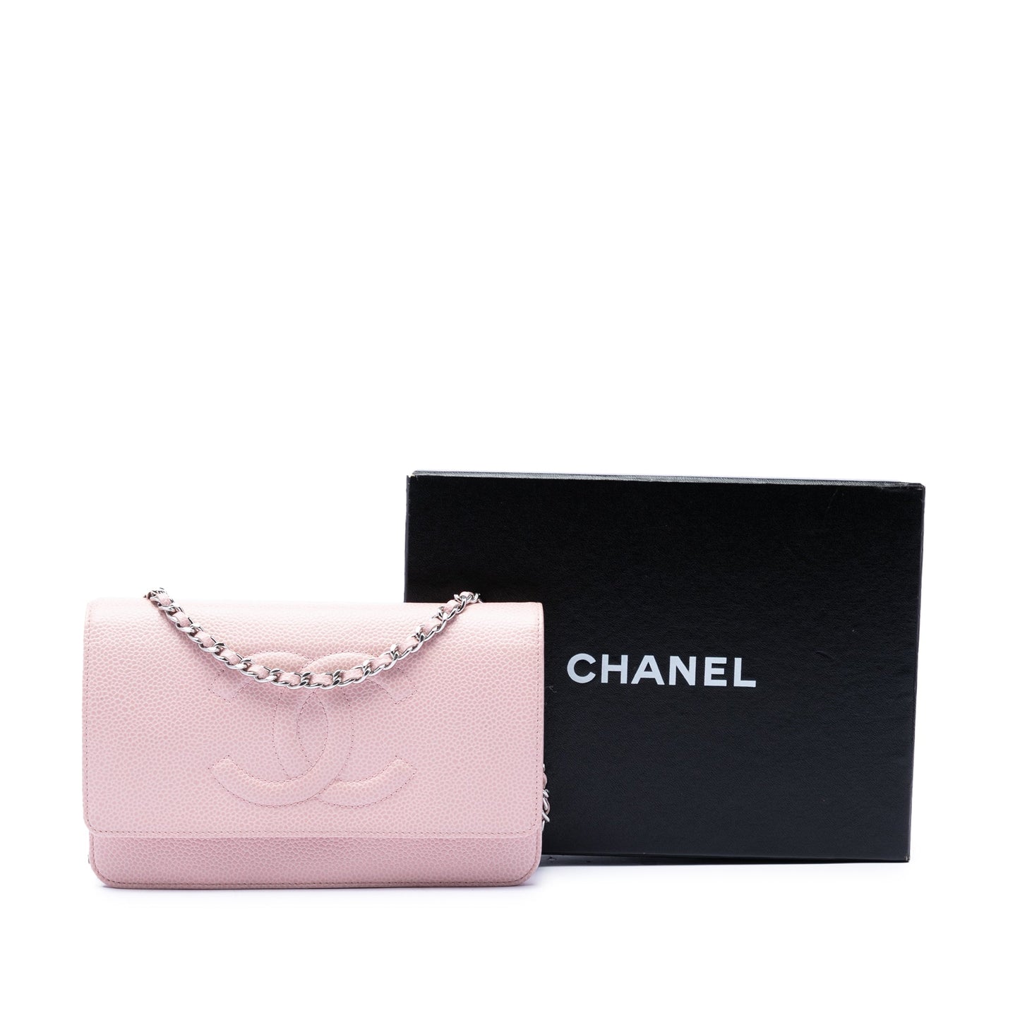 Chanel CC Caviar Wallet On Chain