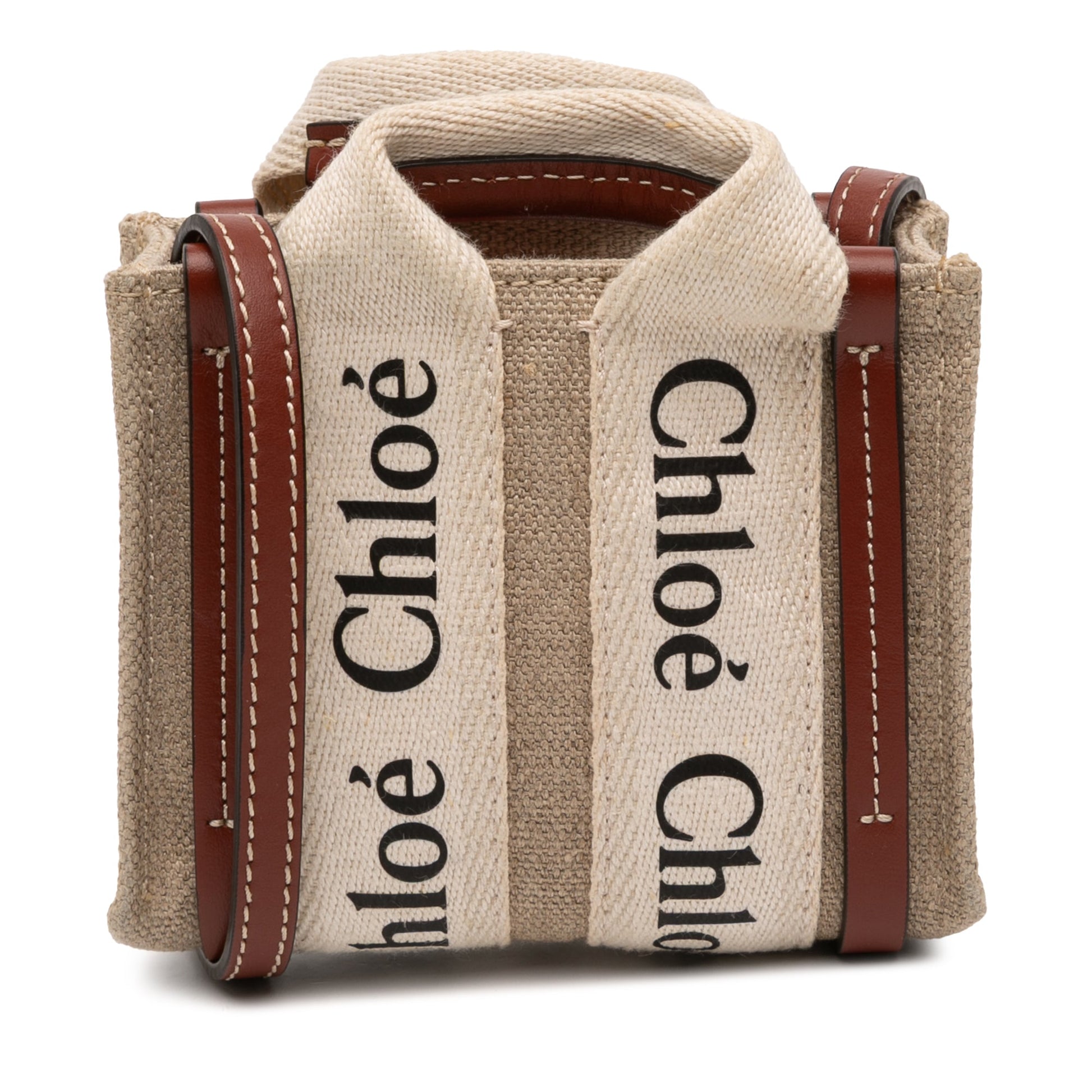 Chloé Nano Canvas Woody Satchel