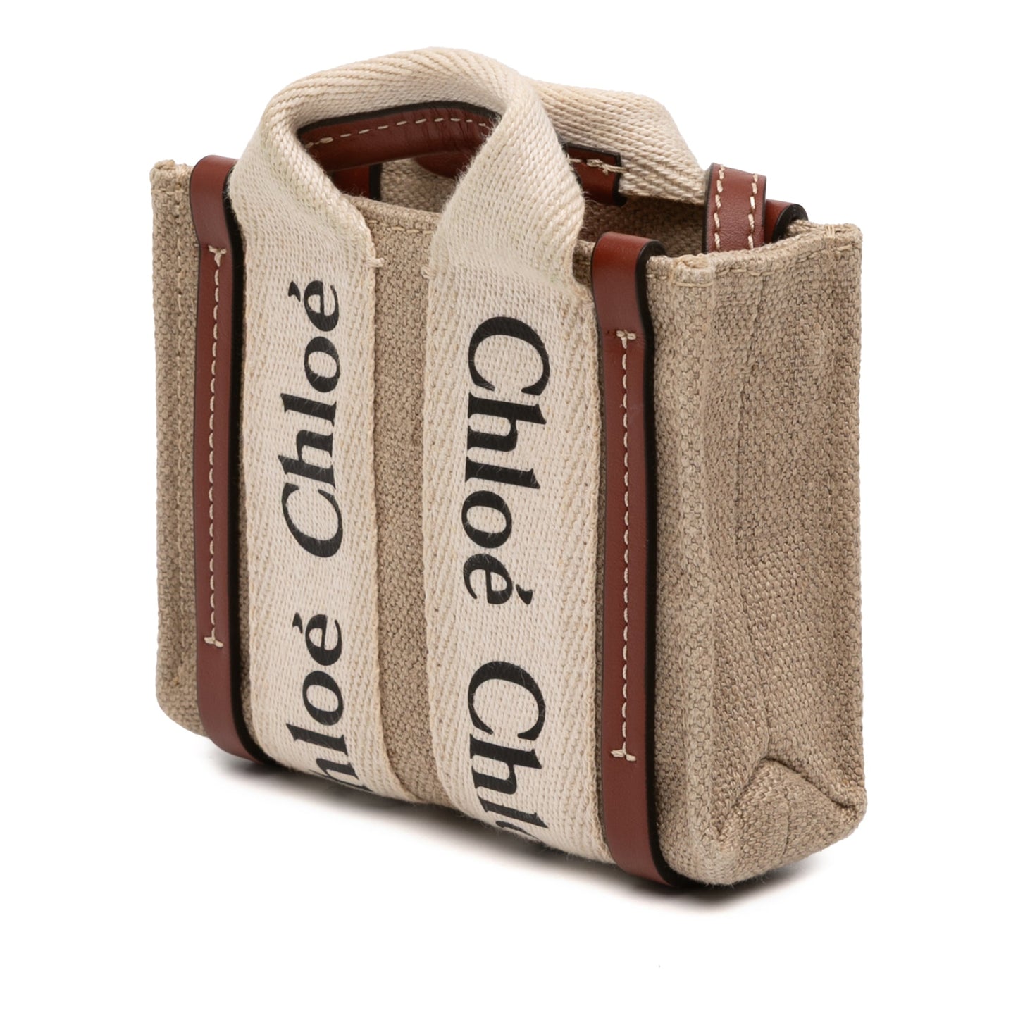 Chloé Nano Canvas Woody Satchel