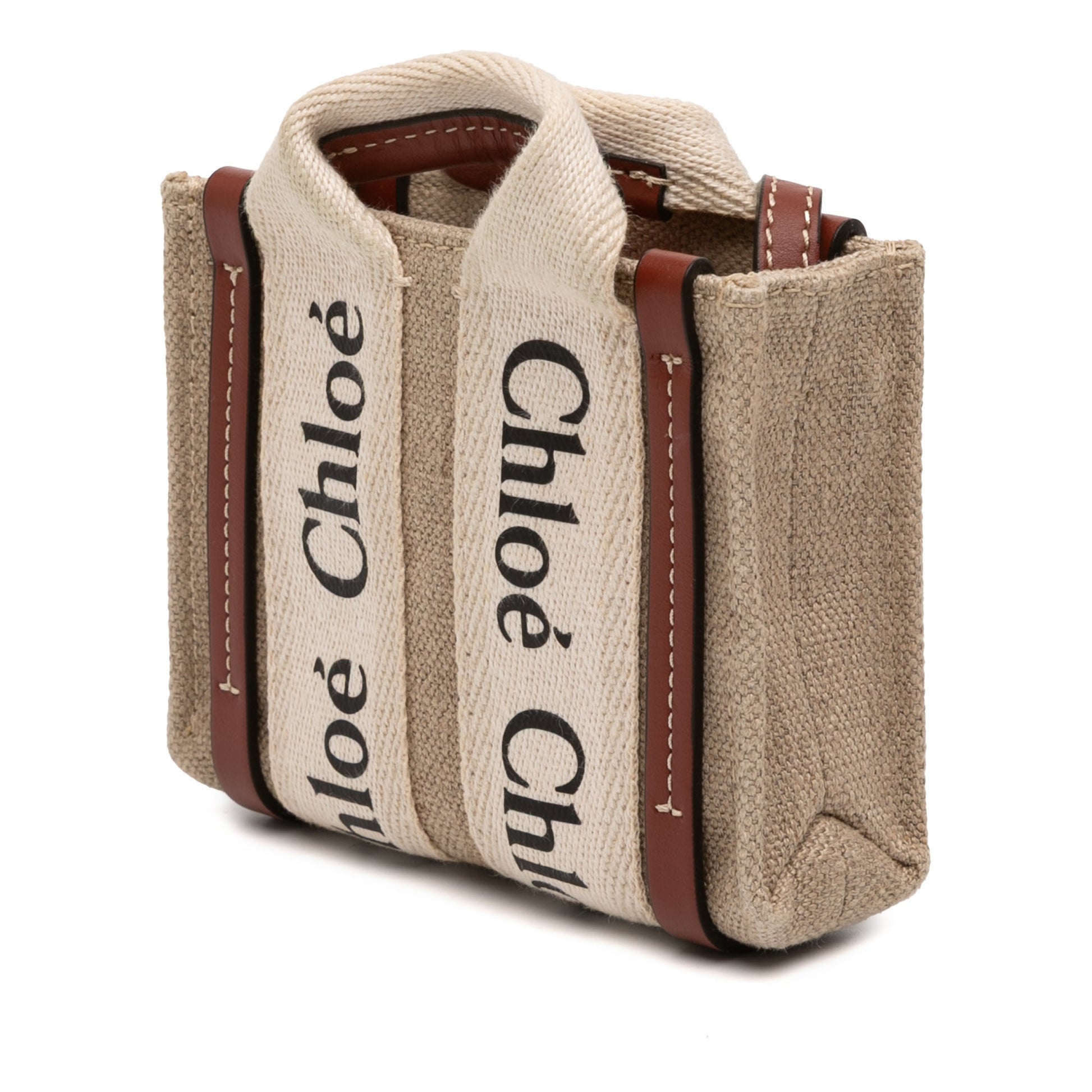 Chloé Nano Canvas Woody Satchel