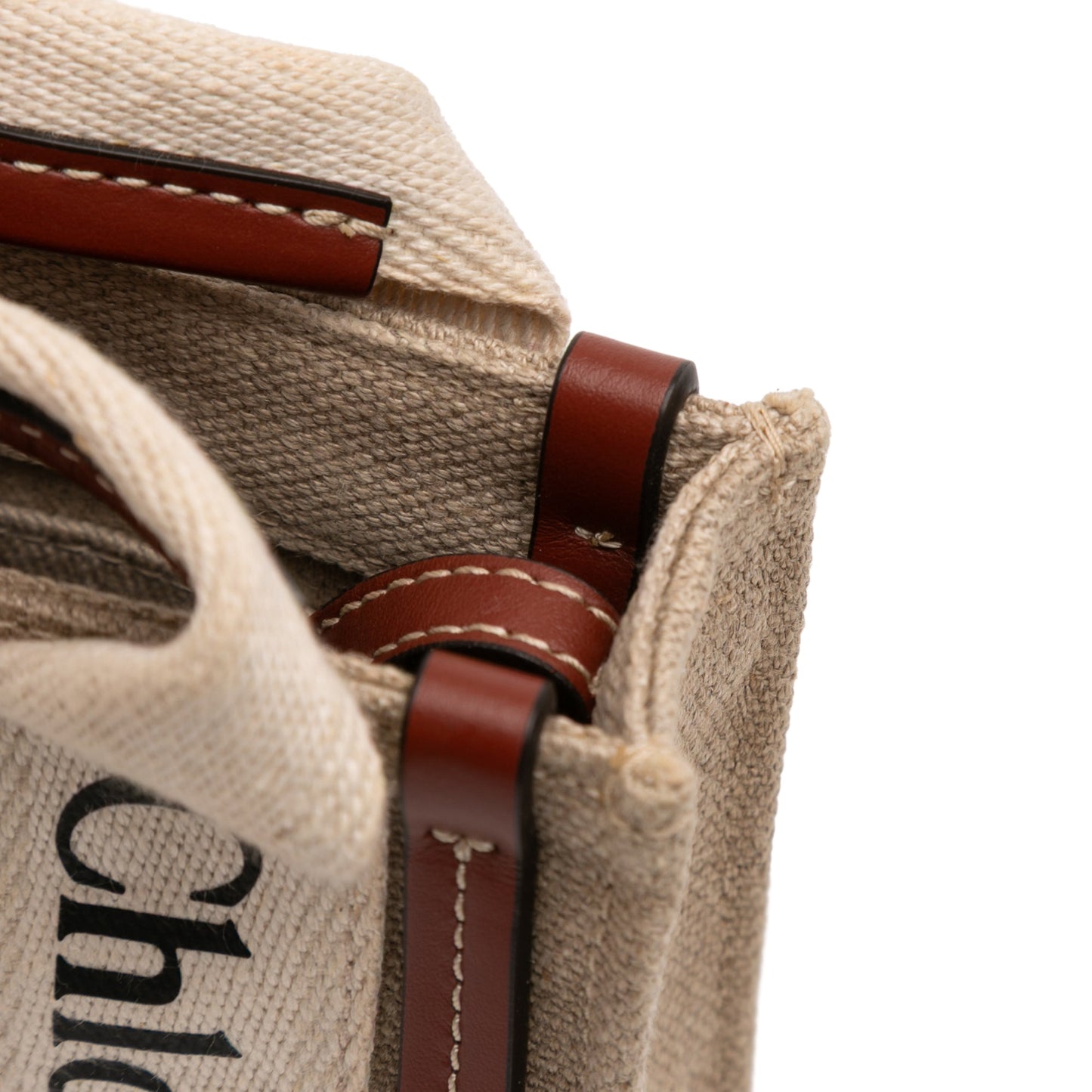 Chloé Nano Canvas Woody Satchel