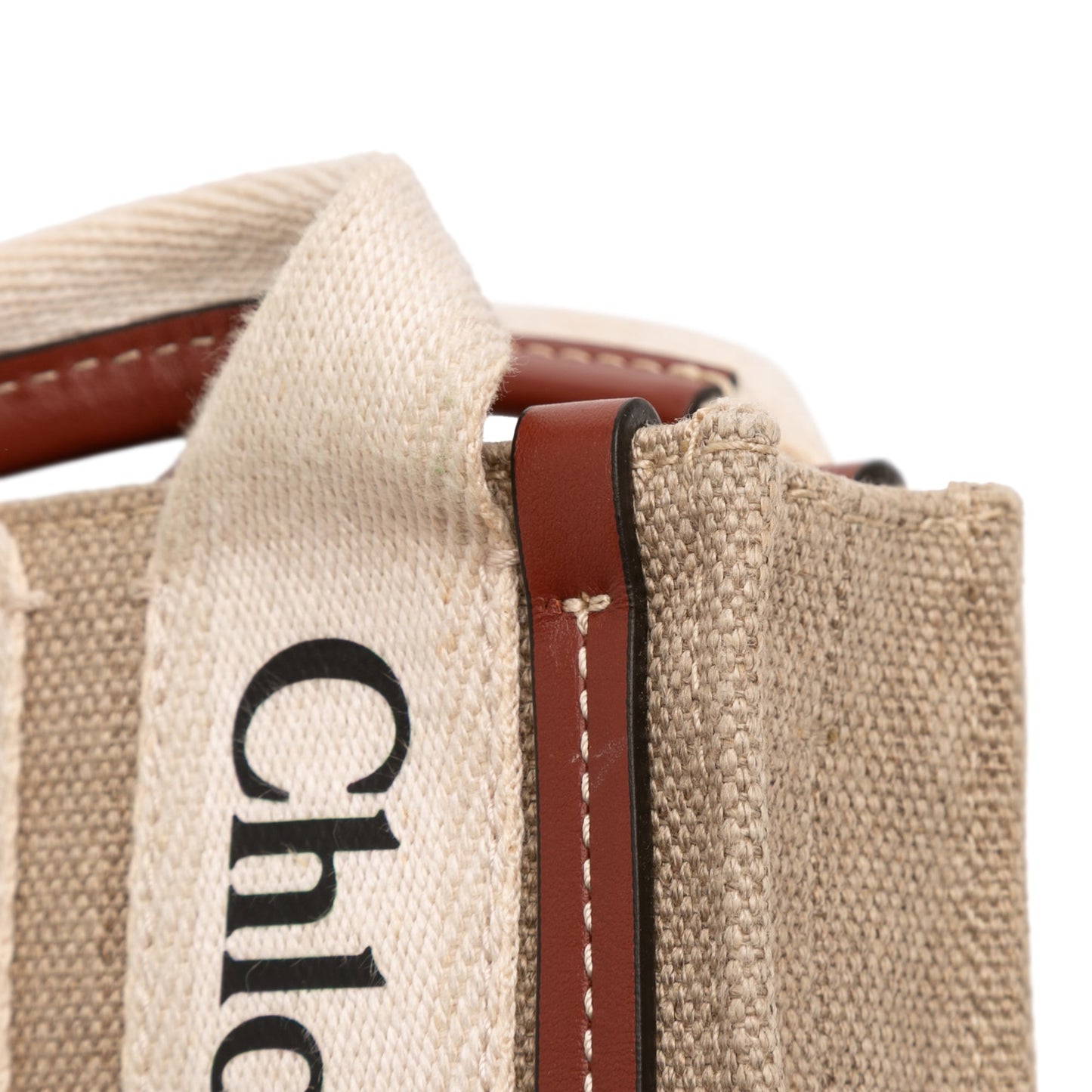 Chloé Nano Canvas Woody Satchel