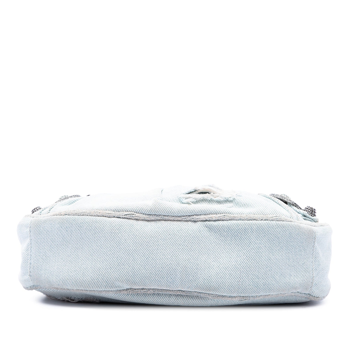 Balenciaga Washed Frayed Denim Crystal Motocross Le Cagole XS